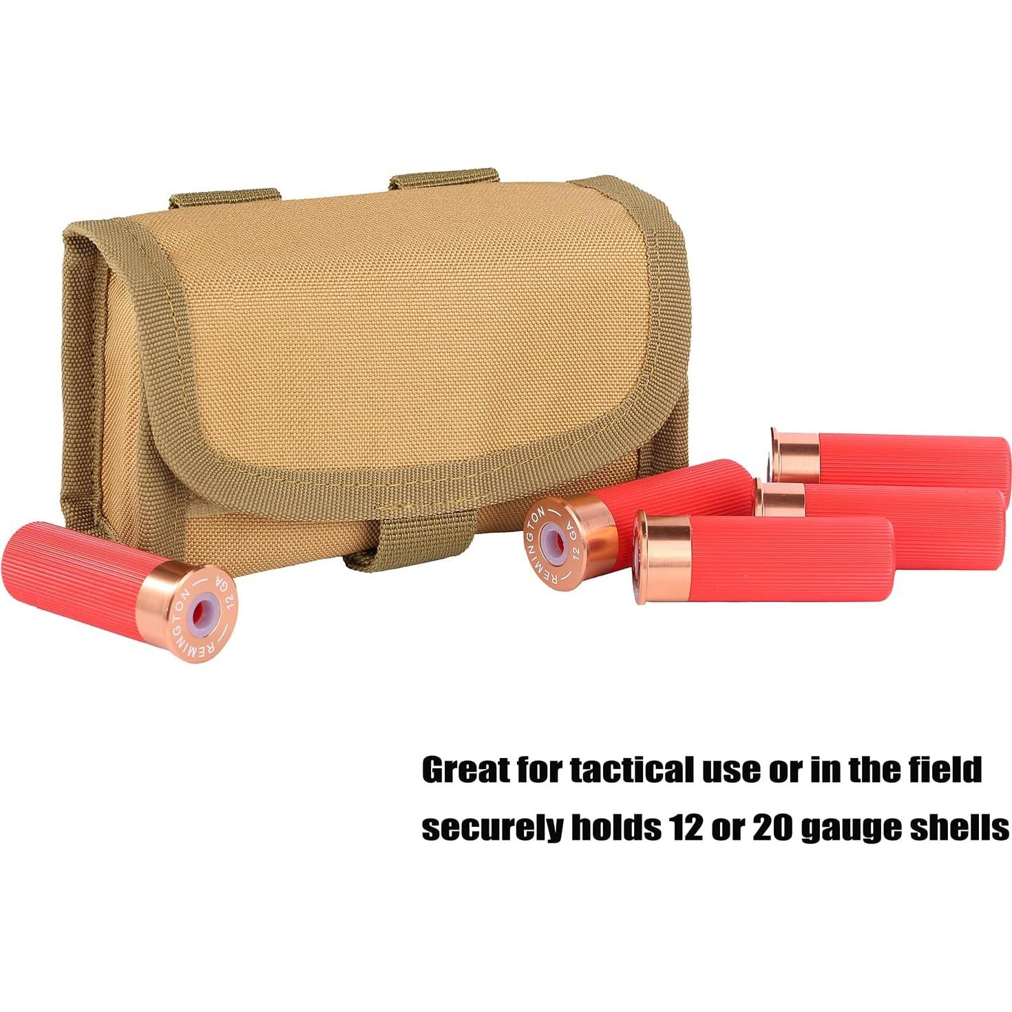 Portacartuchos Táctico PanbooX Caqui 12/20G Nylon Molle