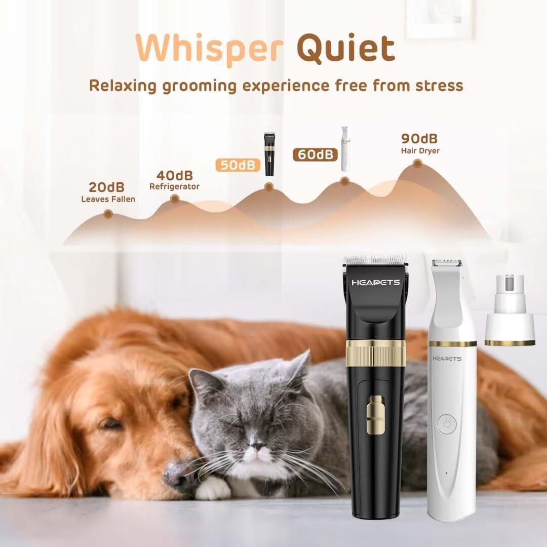 Cortadora de Pelo y Uñas para Mascotas HEAPETS Inalámbrica