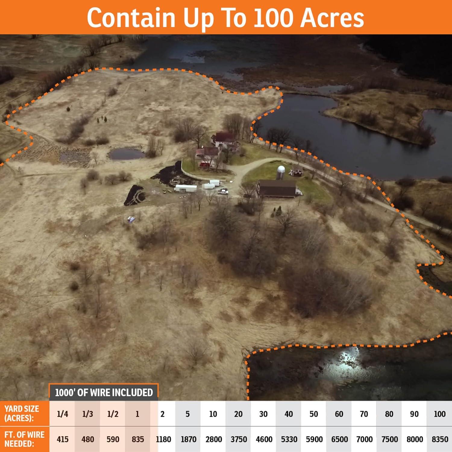 SportDOG Brand Contain + Train System - In-Ground Electric Dog Fence & Remote Trainer - Waterproof Collar - Tone, Vibrate, & Shock - from Parent Company Invisible Fence Brand - Up to 100 Acres