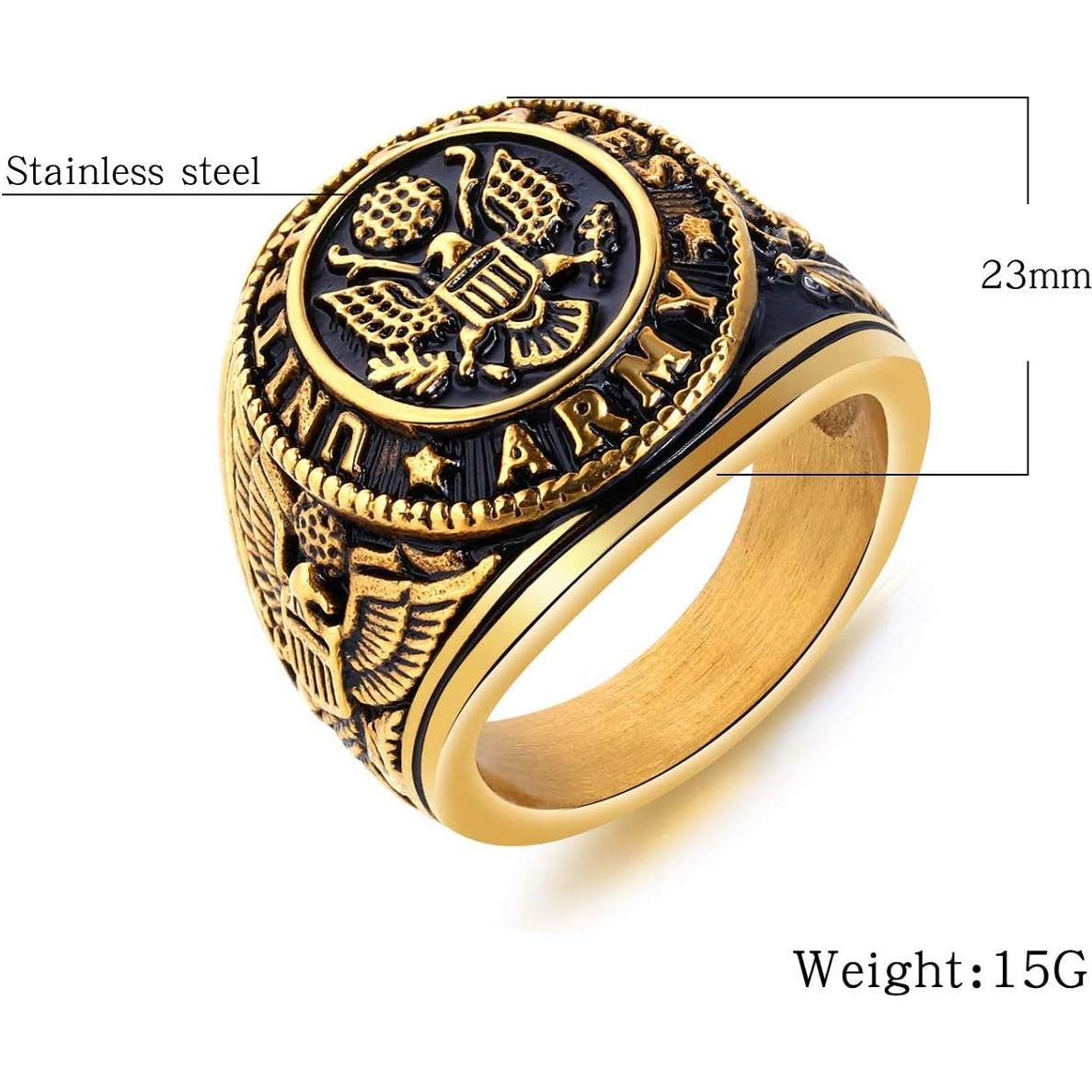 Anillo de Águila Americana PikaLF para Hombres - Tamaño 12