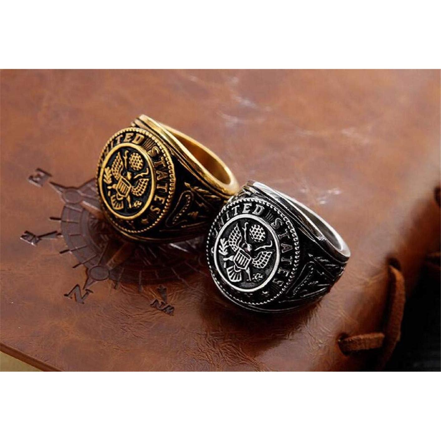 Anillo de Águila Americana PikaLF para Hombres - Tamaño 12