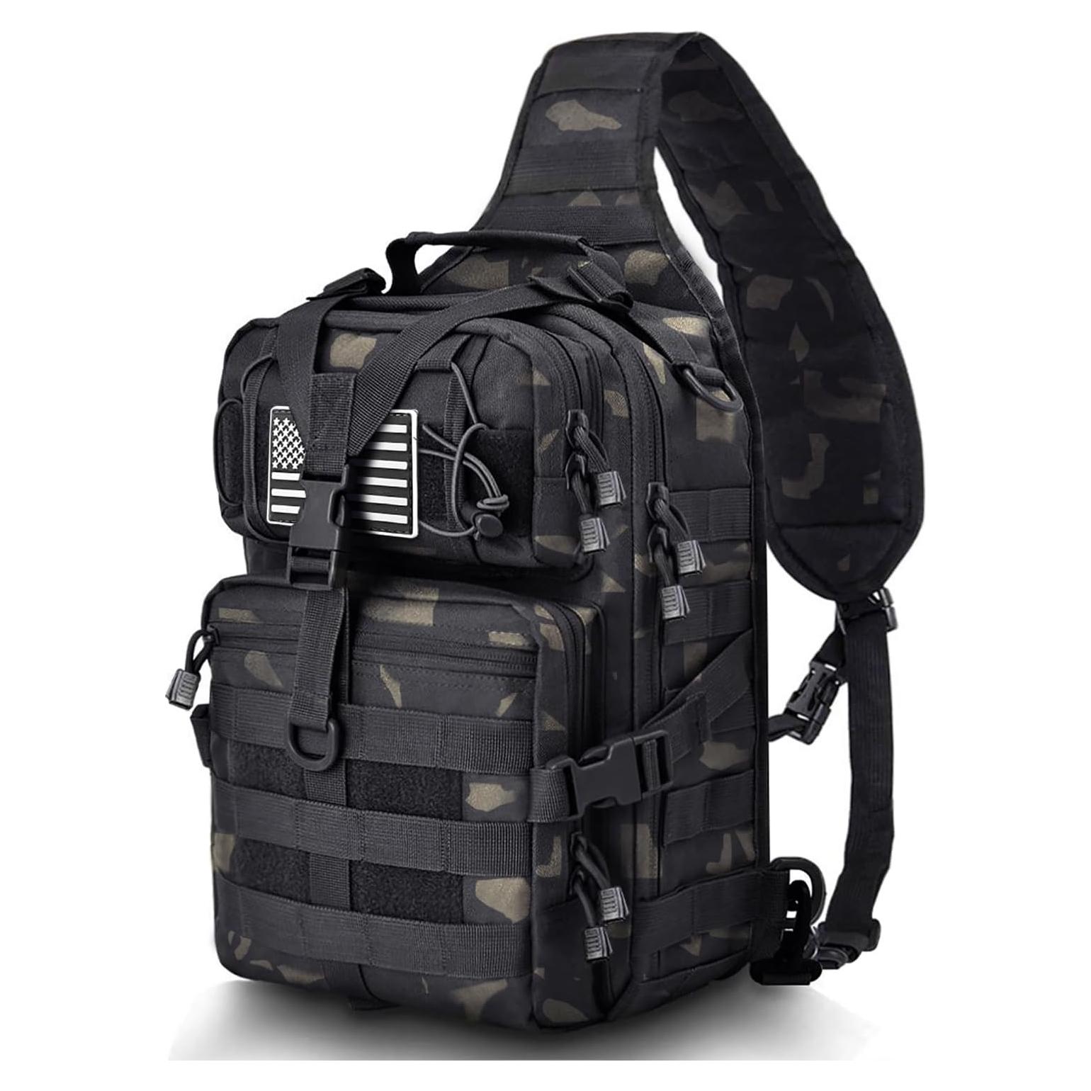 Bolsa de Bandolera Táctica HAOMUK EDC Compacta 24x16x35cm