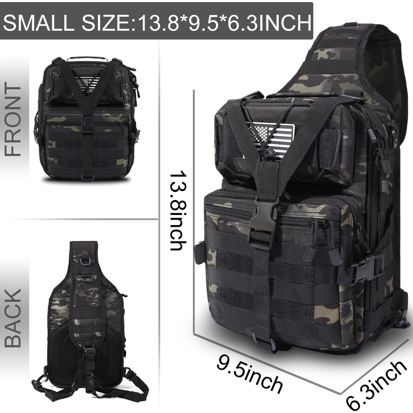 Bolsa de Bandolera Táctica HAOMUK EDC Compacta 24x16x35cm