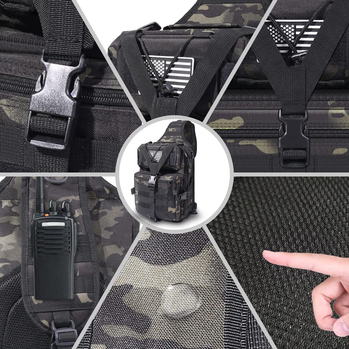 Bolsa de Bandolera Táctica HAOMUK EDC Compacta 24x16x35cm