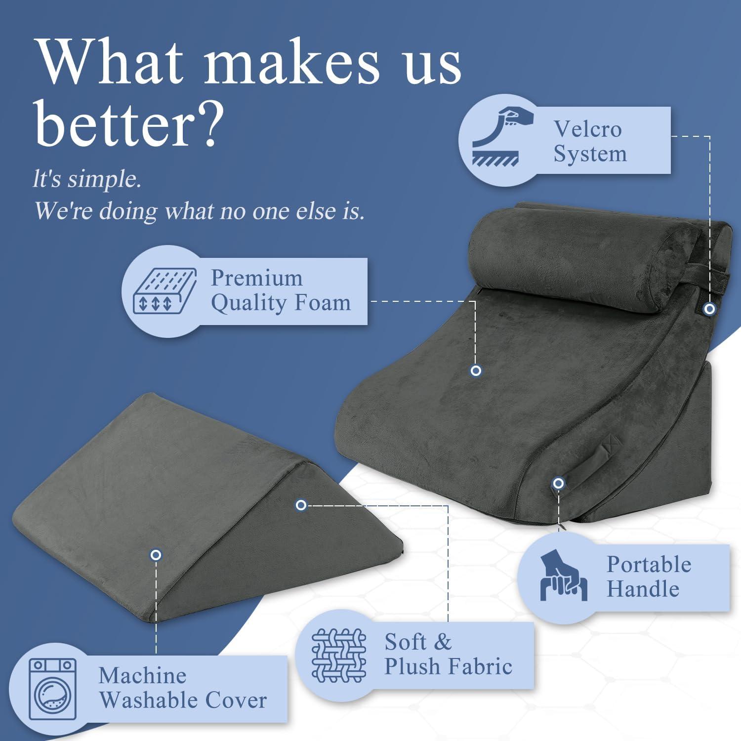 Conjunto de Almohadas en Cuña Ortopédica Axelrod 4 Piezas