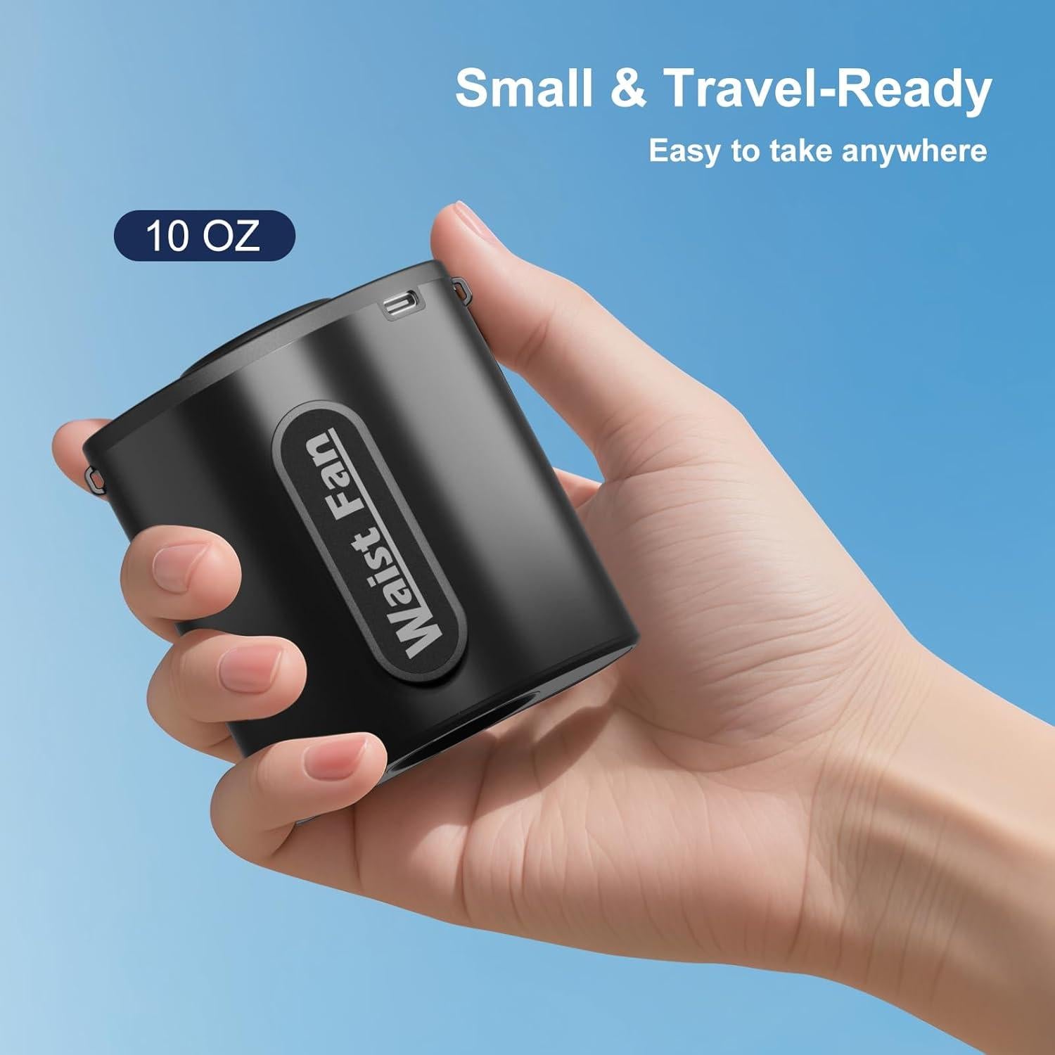 Ventilador Portátil de Cintura FUNNBIE HY-8051 10000mAh 4 Velocidades