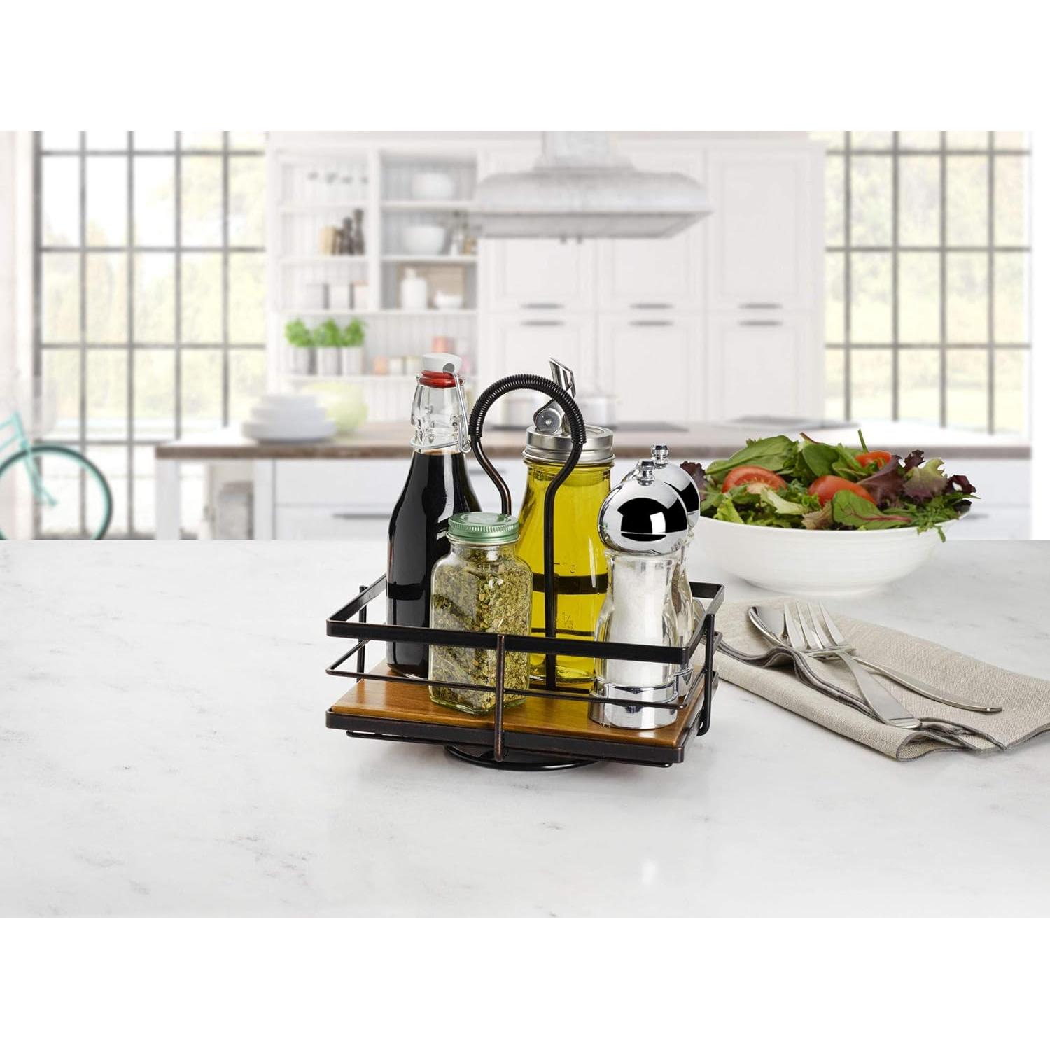 Soporte Giratorio para Condimentos Mikasa Nova 22.23 cm Negro