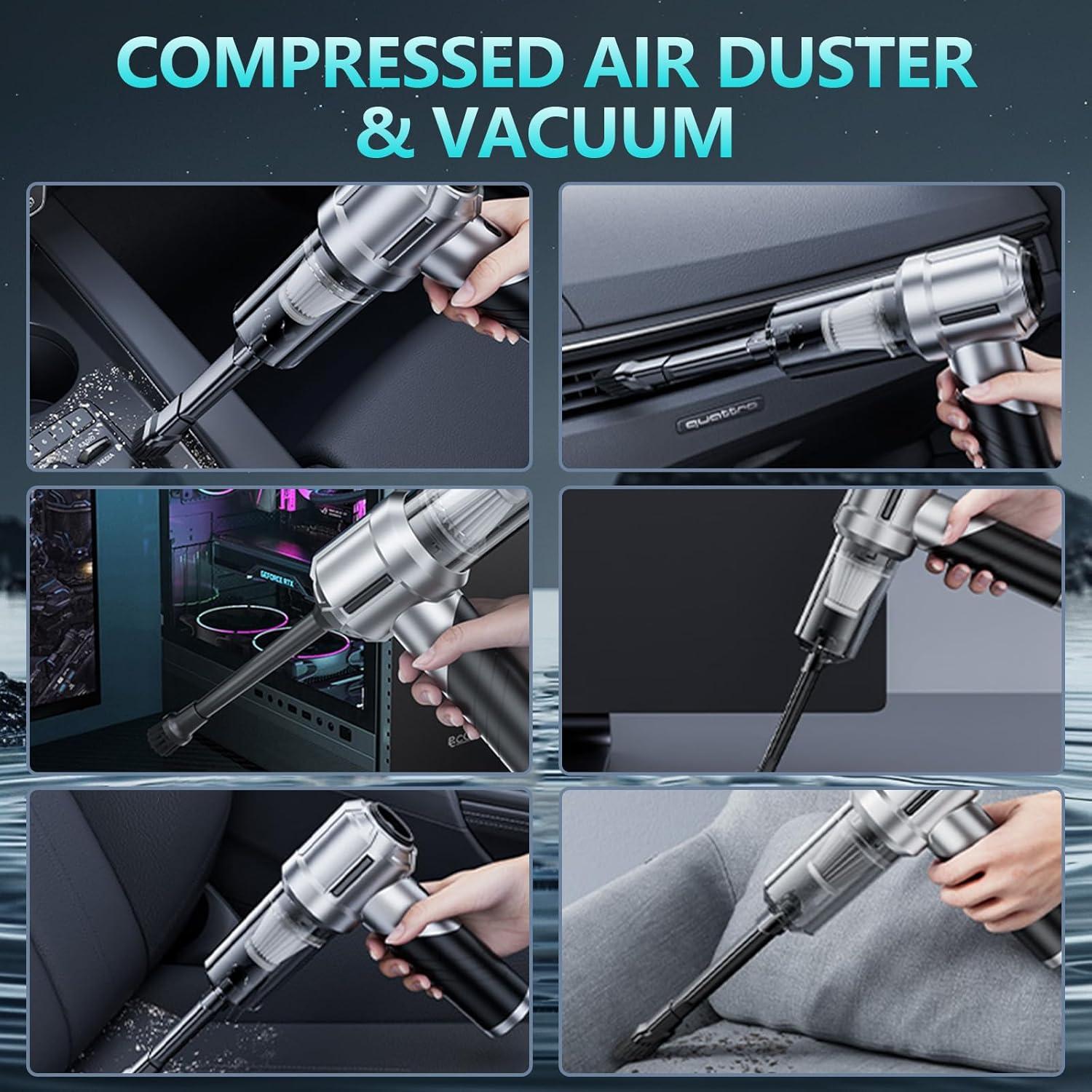 Aspiradora Mini Inalámbrica Houscly ST-6655 20000PA 4-en-1