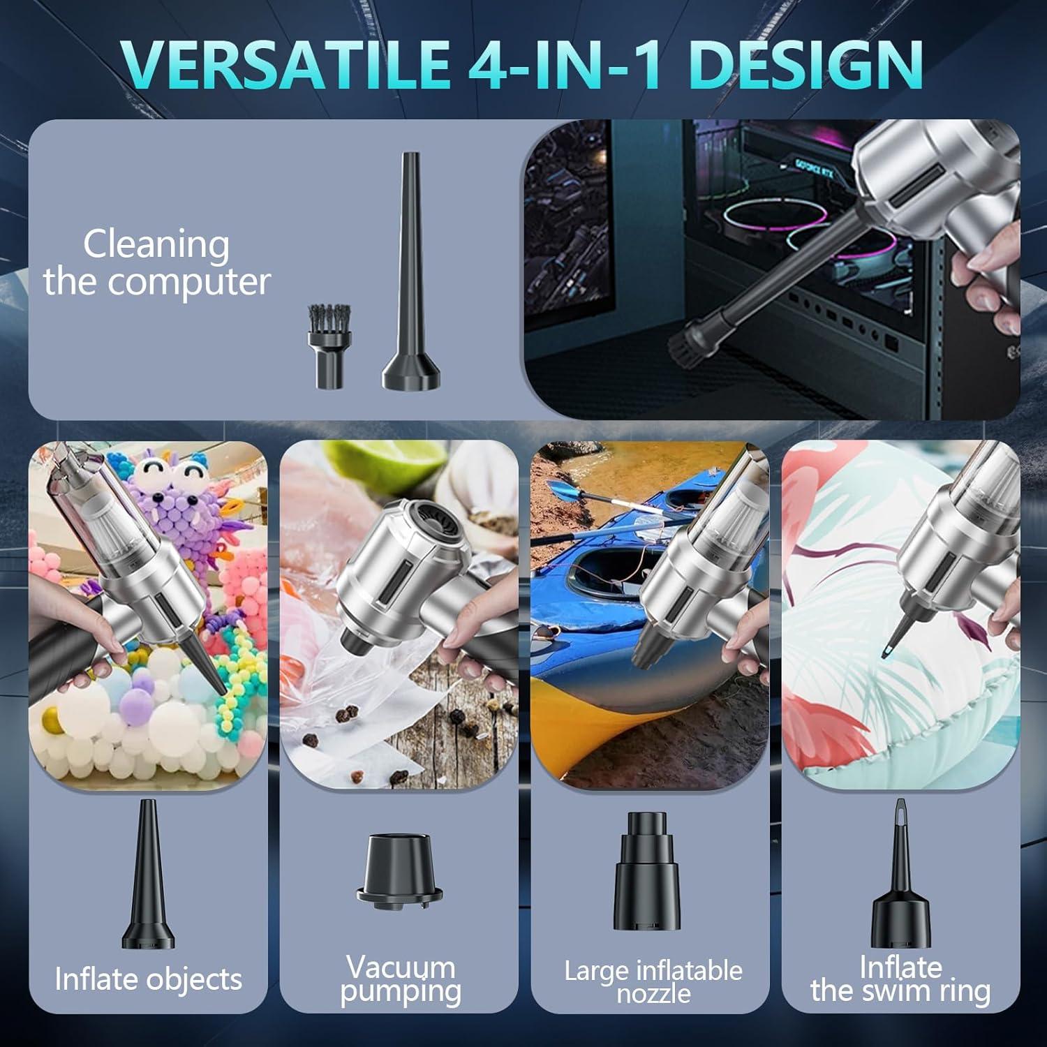 Aspiradora Mini Inalámbrica Houscly ST-6655 20000PA 4-en-1