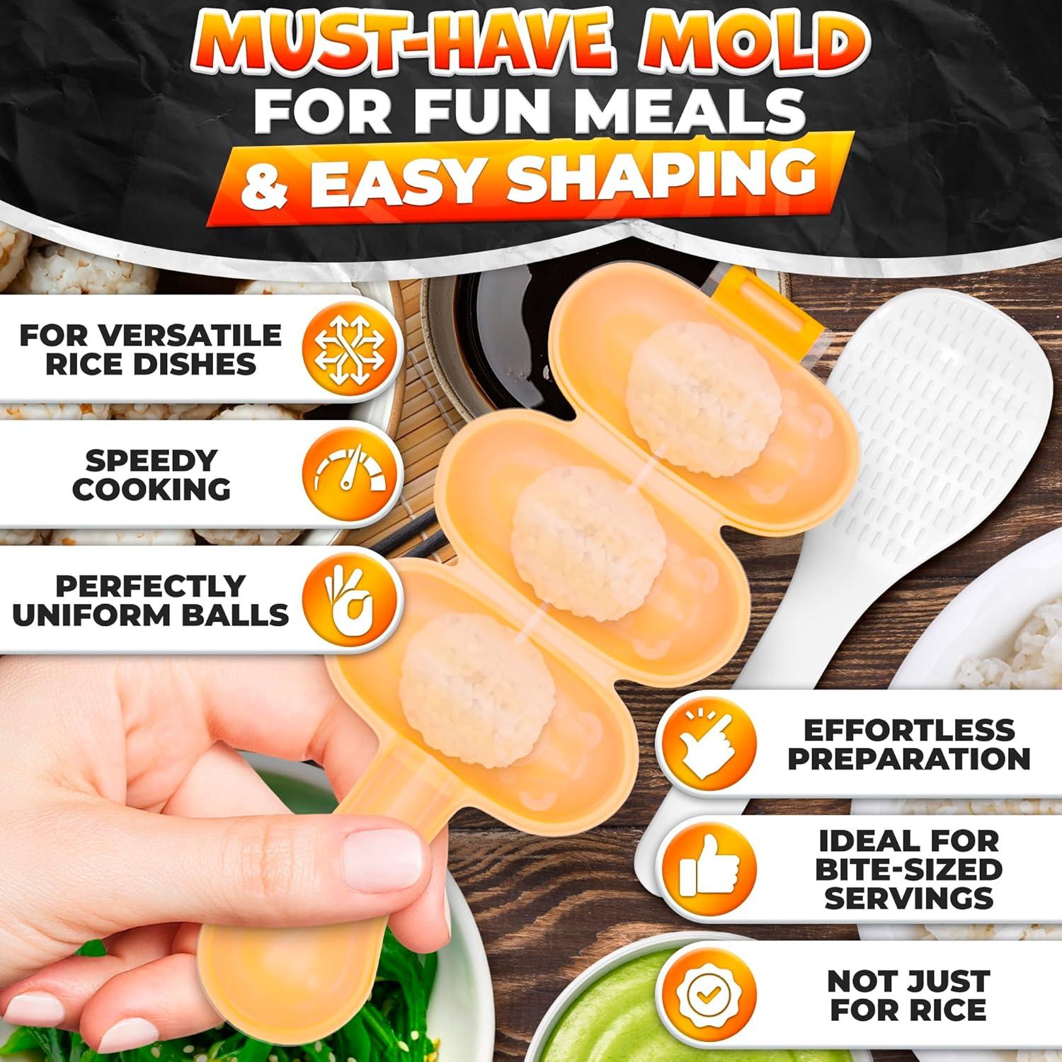 Molde de Bolas de Arroz LIBERHAUS con Cuchara - Kit Creativo