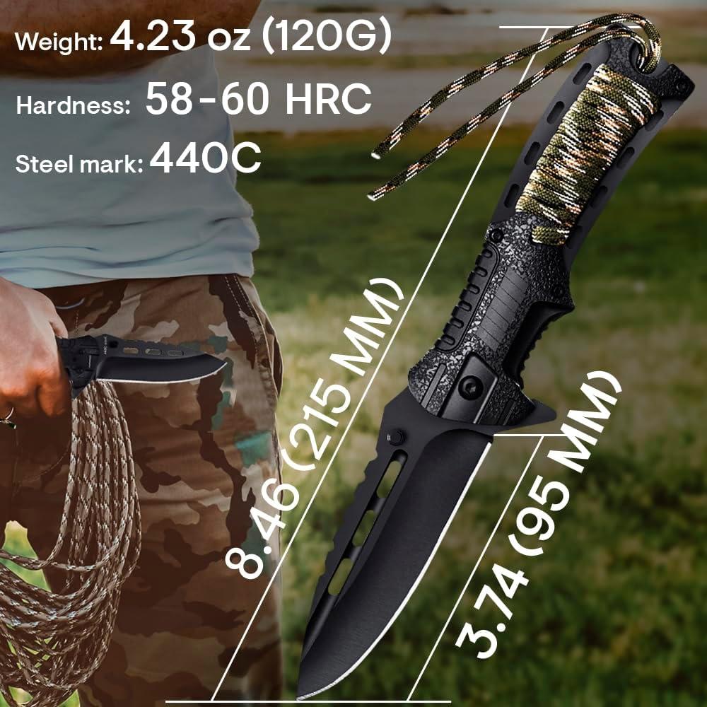 Cuchillo de bolsillo Grand Way con iniciador de fuego 21.5 cm