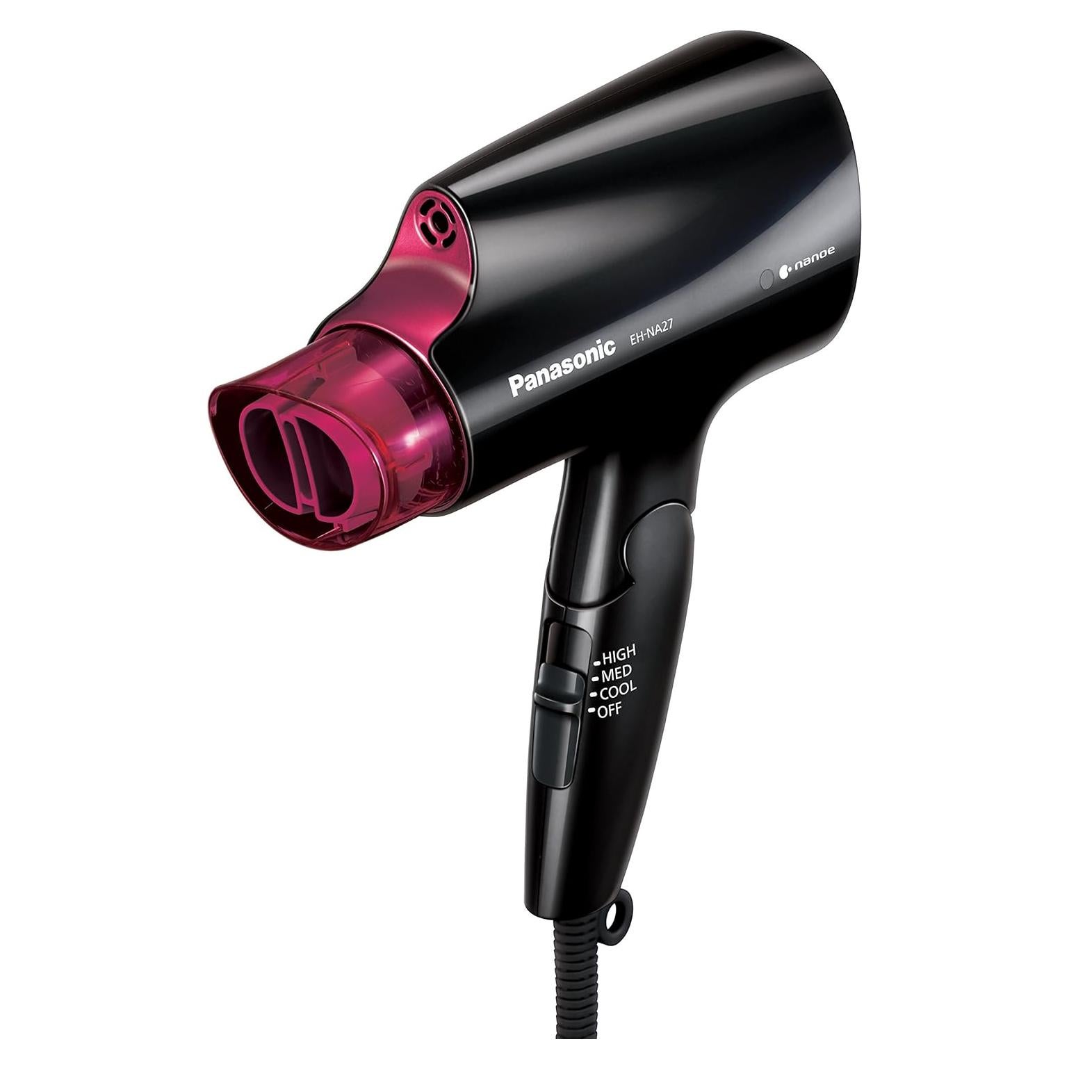 Secador de pelo compacto Panasonic EH-NA27-K 1400W negro/rosa