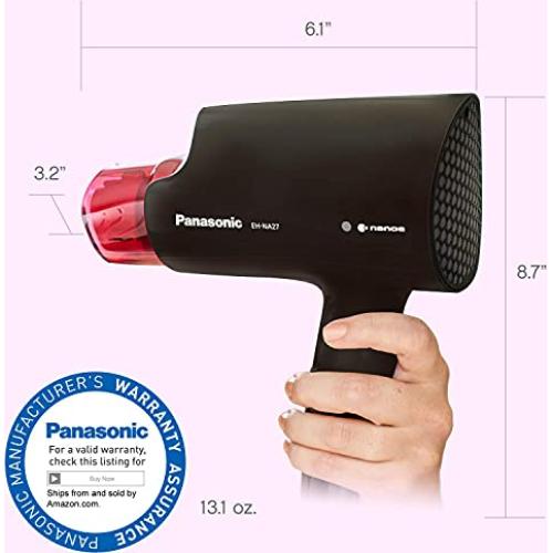 Secador de pelo compacto Panasonic EH-NA27-K 1400W negro/rosa