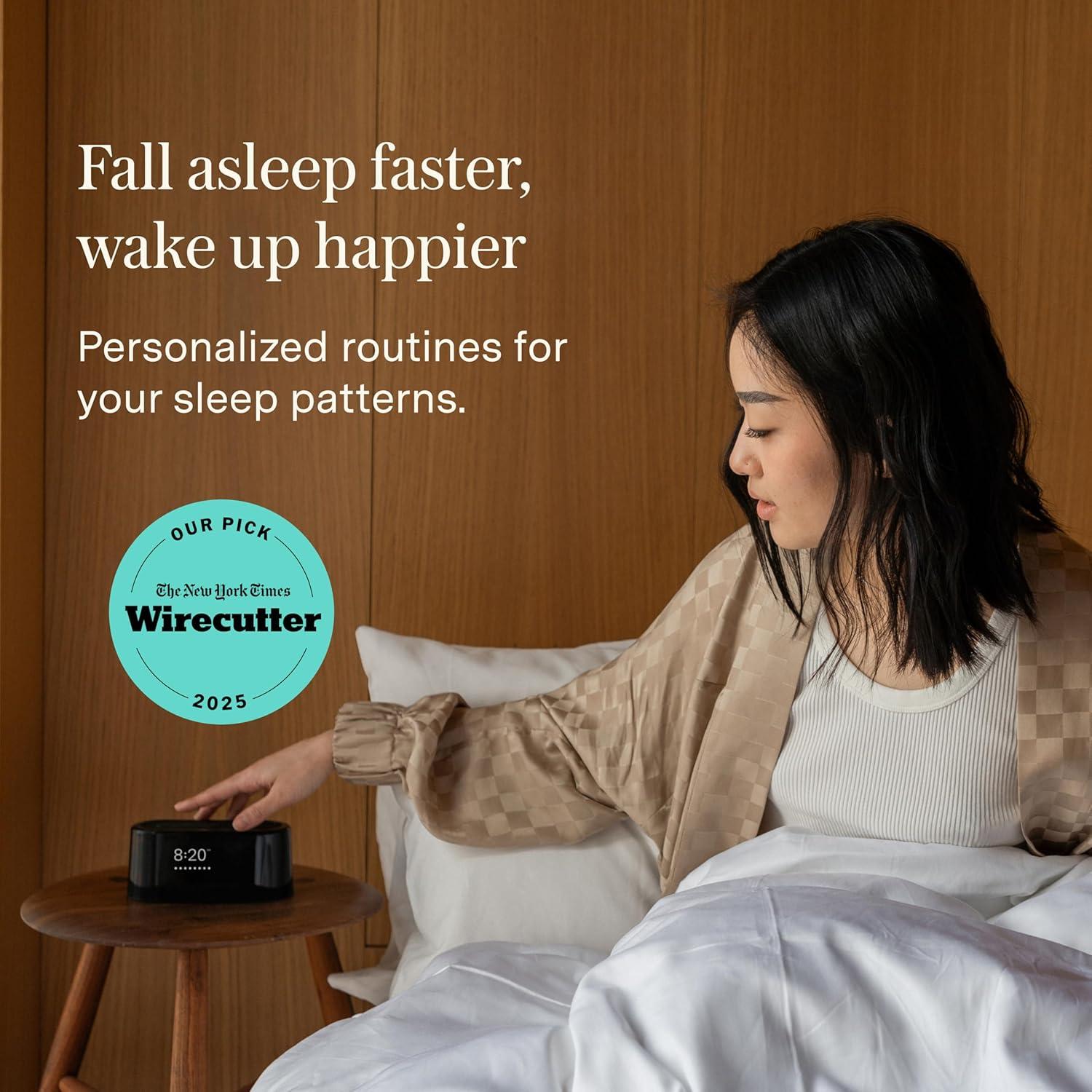 Reloj Despertador Loftie Inteligente con Luz y Sonidos - Negro