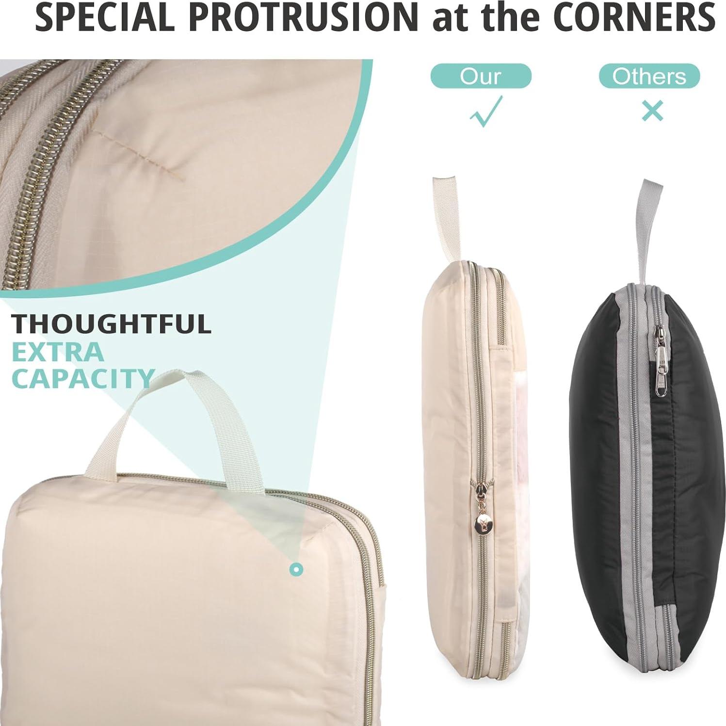 Set de 6 Cubos de Compresión Expandibles Bunnychill Beige