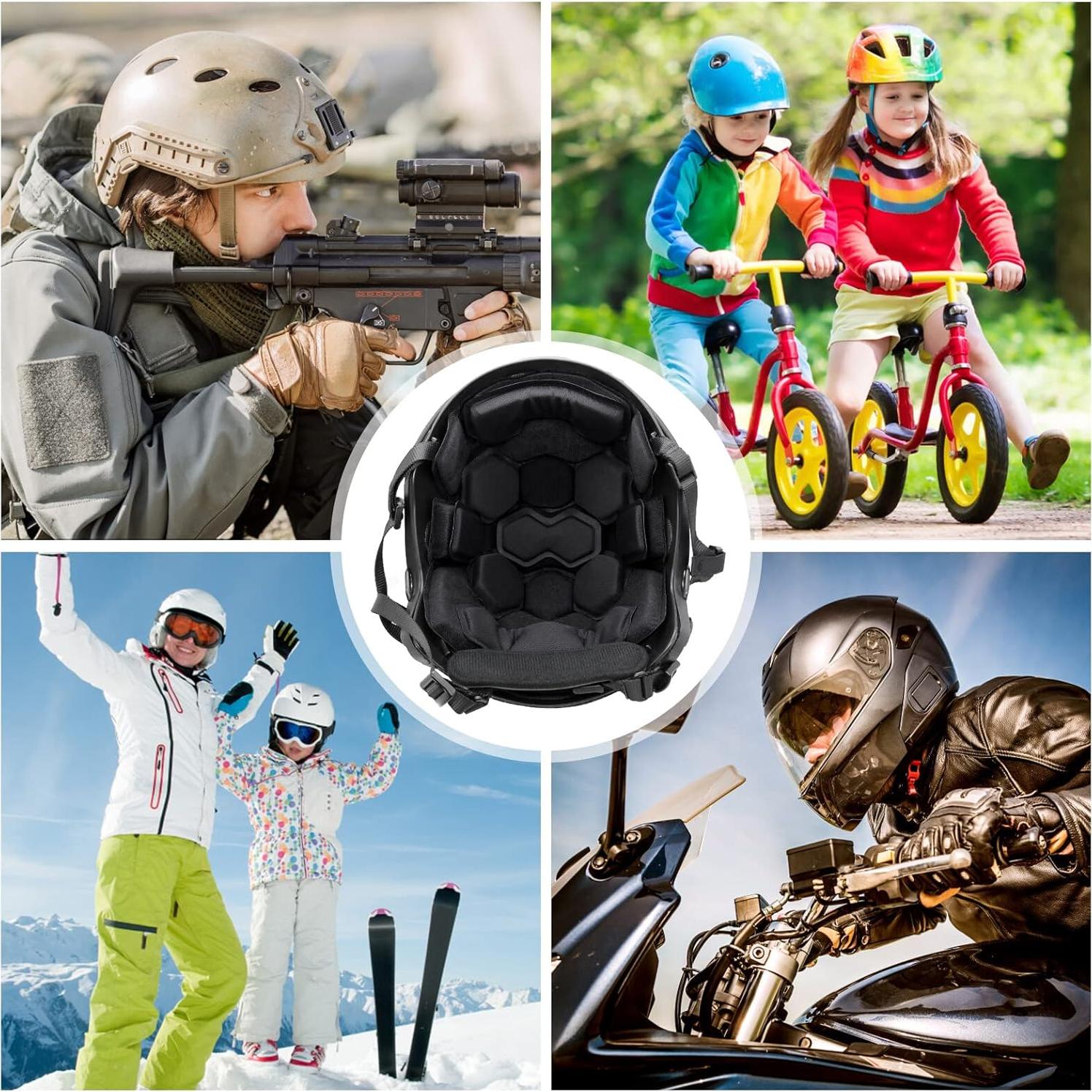 Almohadillas tácticas AOUTACC para casco de airsoft 26x20cm