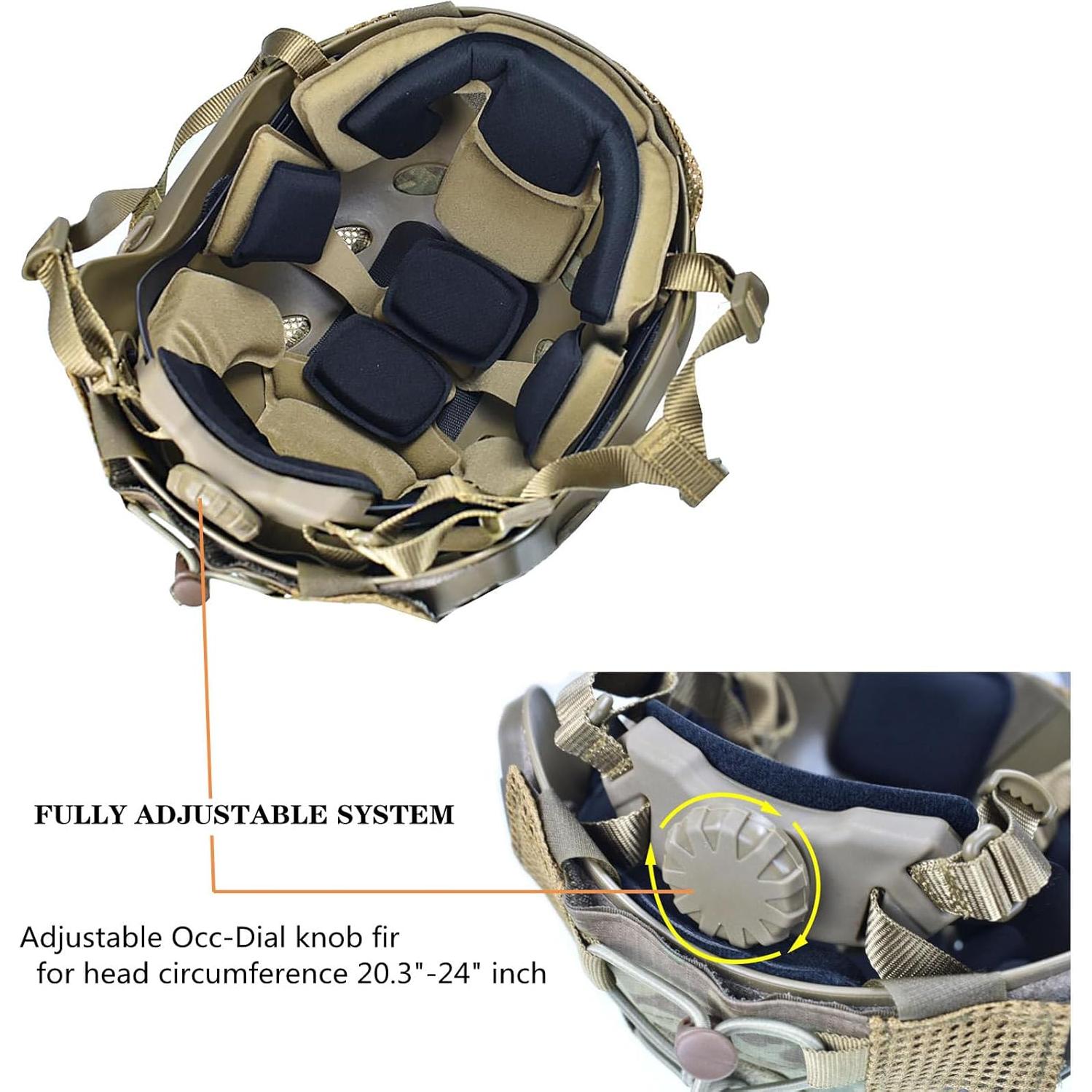 Casco Táctico Hdlsina HL09-19 con Auriculares y Adaptador