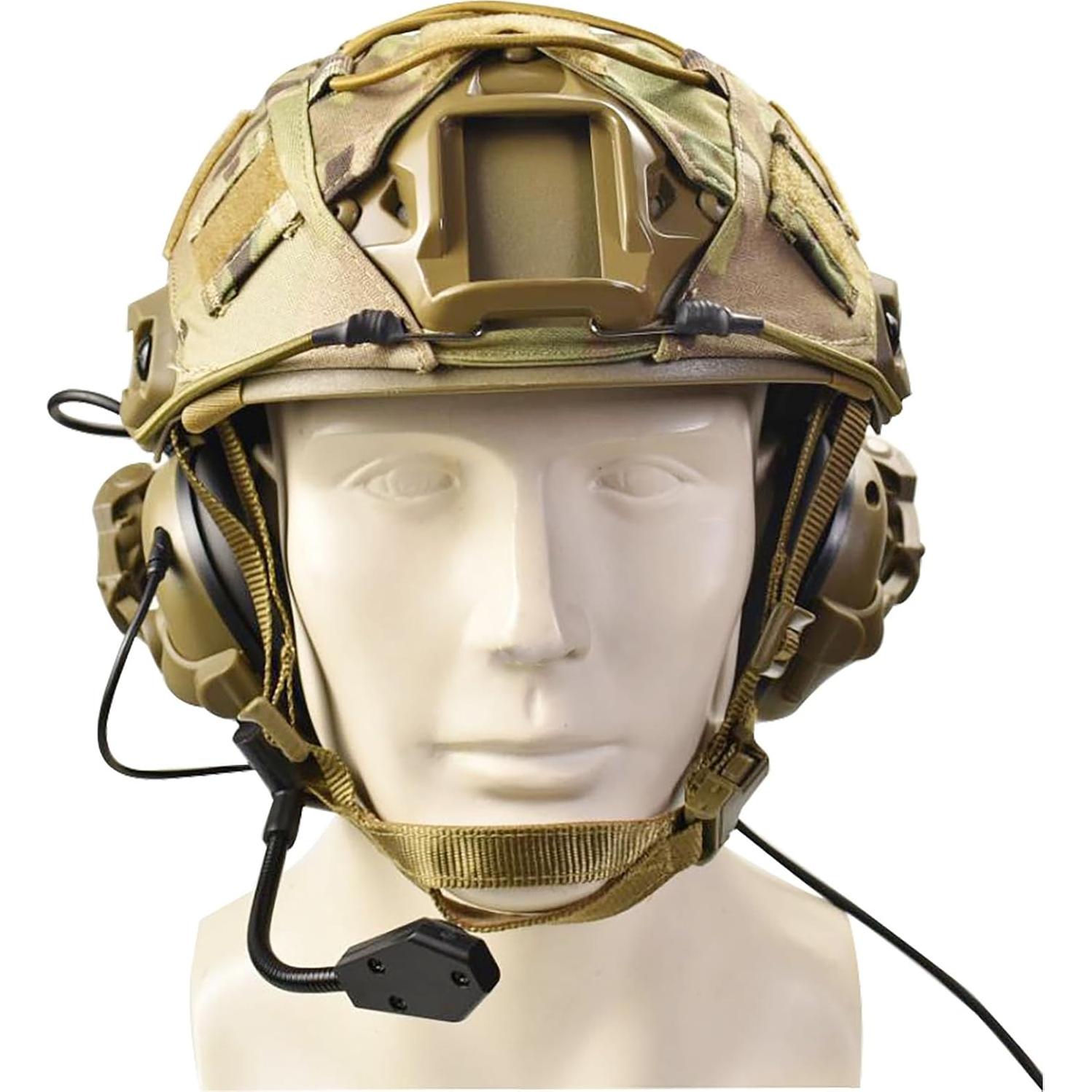 Casco Táctico Hdlsina HL09-19 con Auriculares y Adaptador