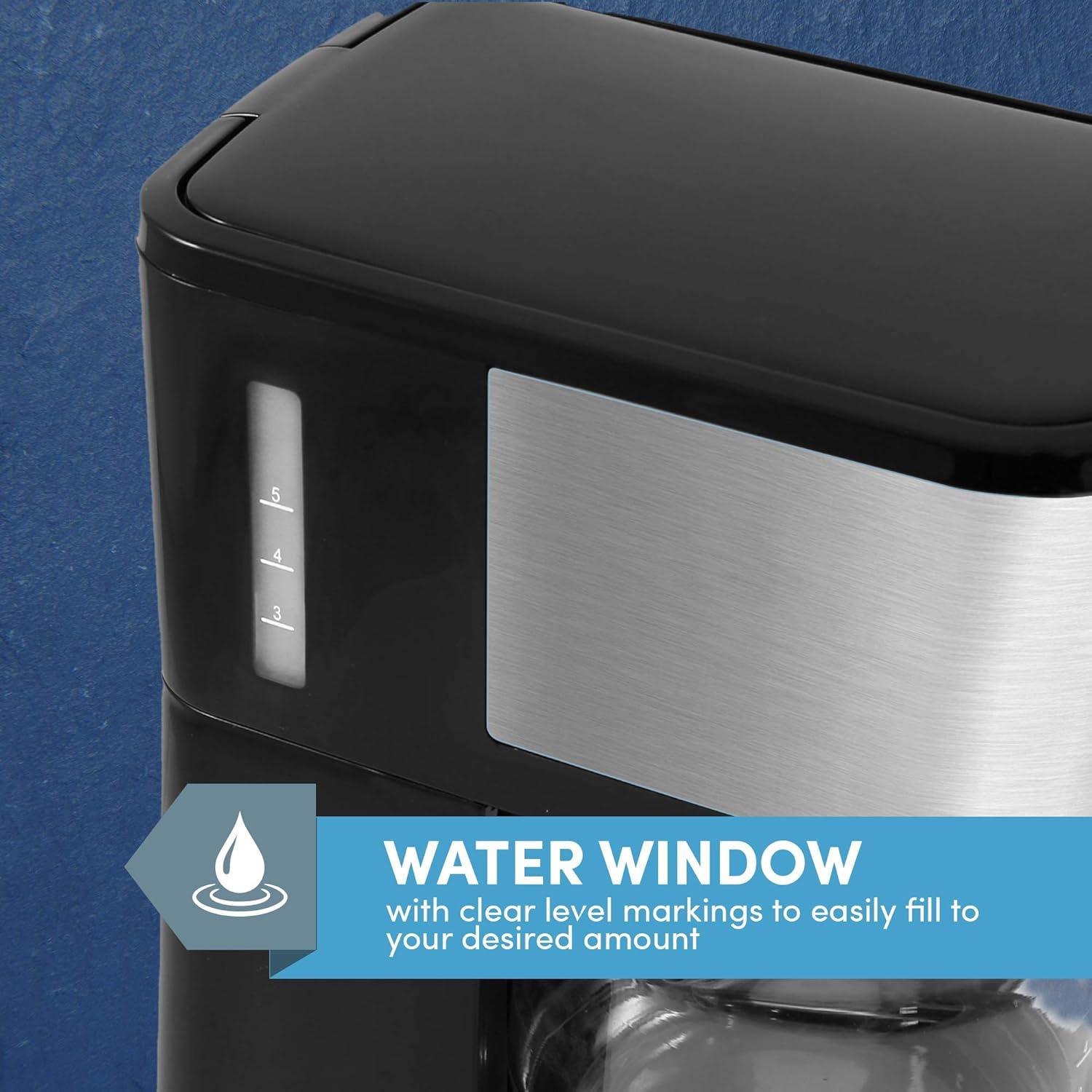 Cafetera Automática Elite Gourmet EHC9420 5 Tazas Acero Inoxidable