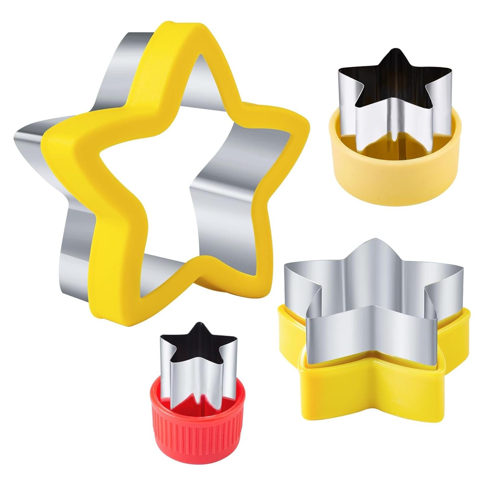 Cortadores de Galletas Estrella 4 Pcs Kimfead Acero Inoxidable