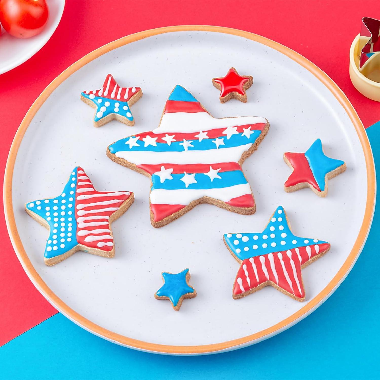 Cortadores de Galletas Estrella 4 Pcs Kimfead Acero Inoxidable