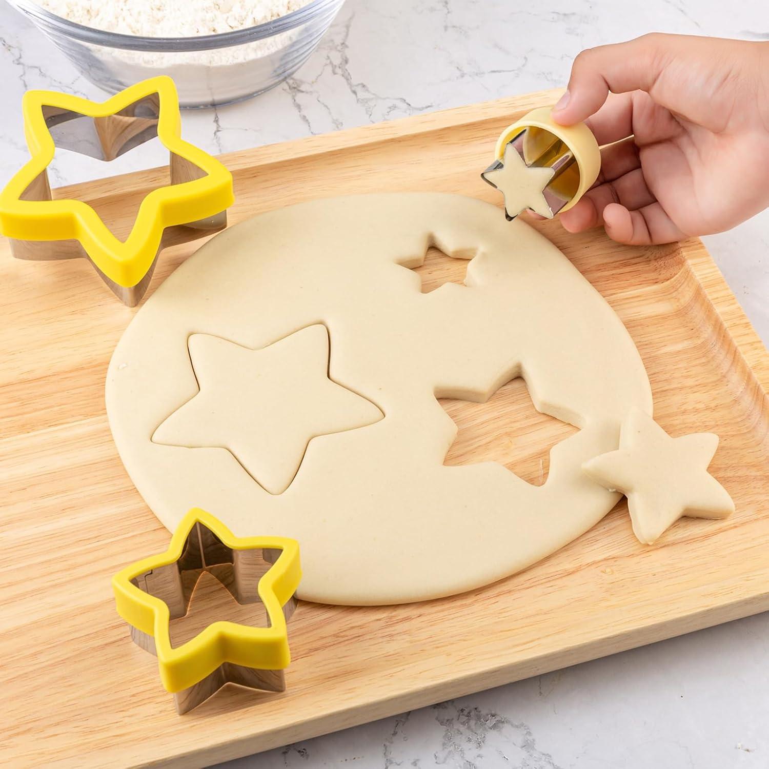 Cortadores de Galletas Estrella 4 Pcs Kimfead Acero Inoxidable