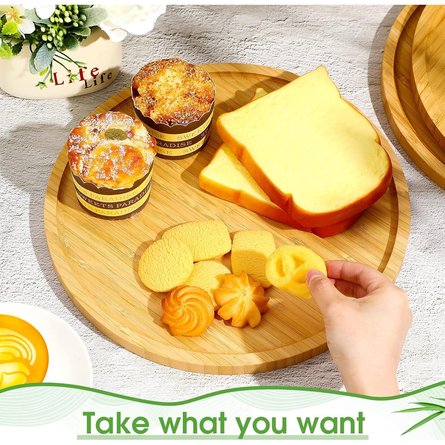 Bandeja Redonda de Bambú 30 cm - 12 Piezas Meanplan