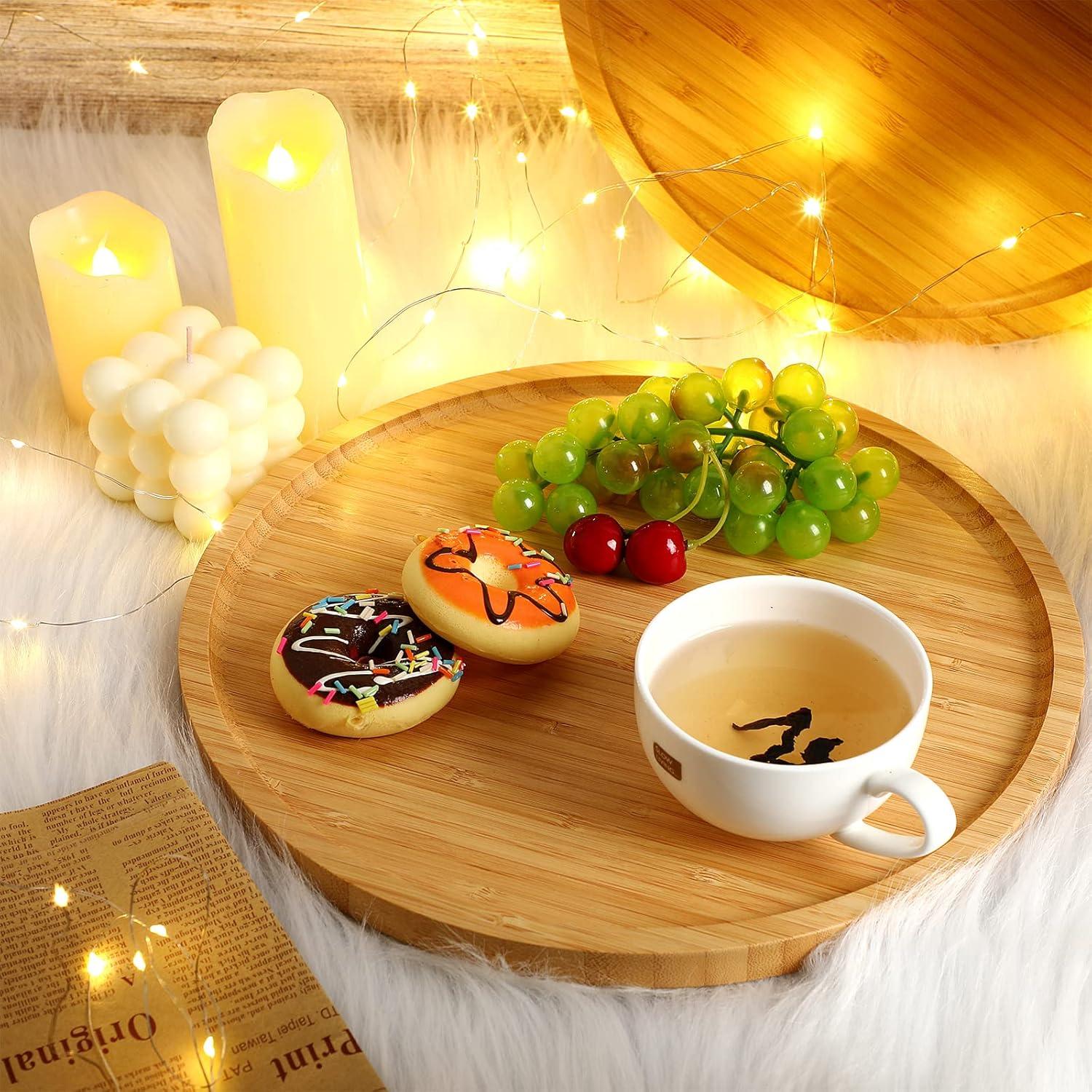 Bandeja Redonda de Bambú 30 cm - 12 Piezas Meanplan