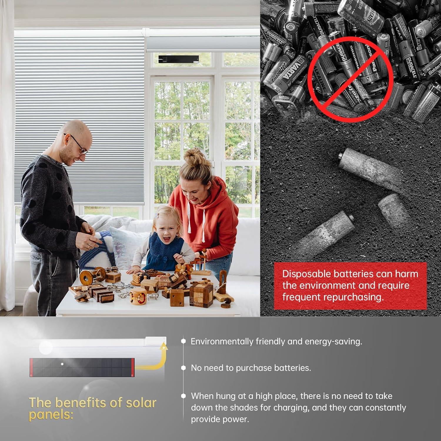 Cortinas Celulares Motorizadas CINONEKO 58x162 cm Opacas