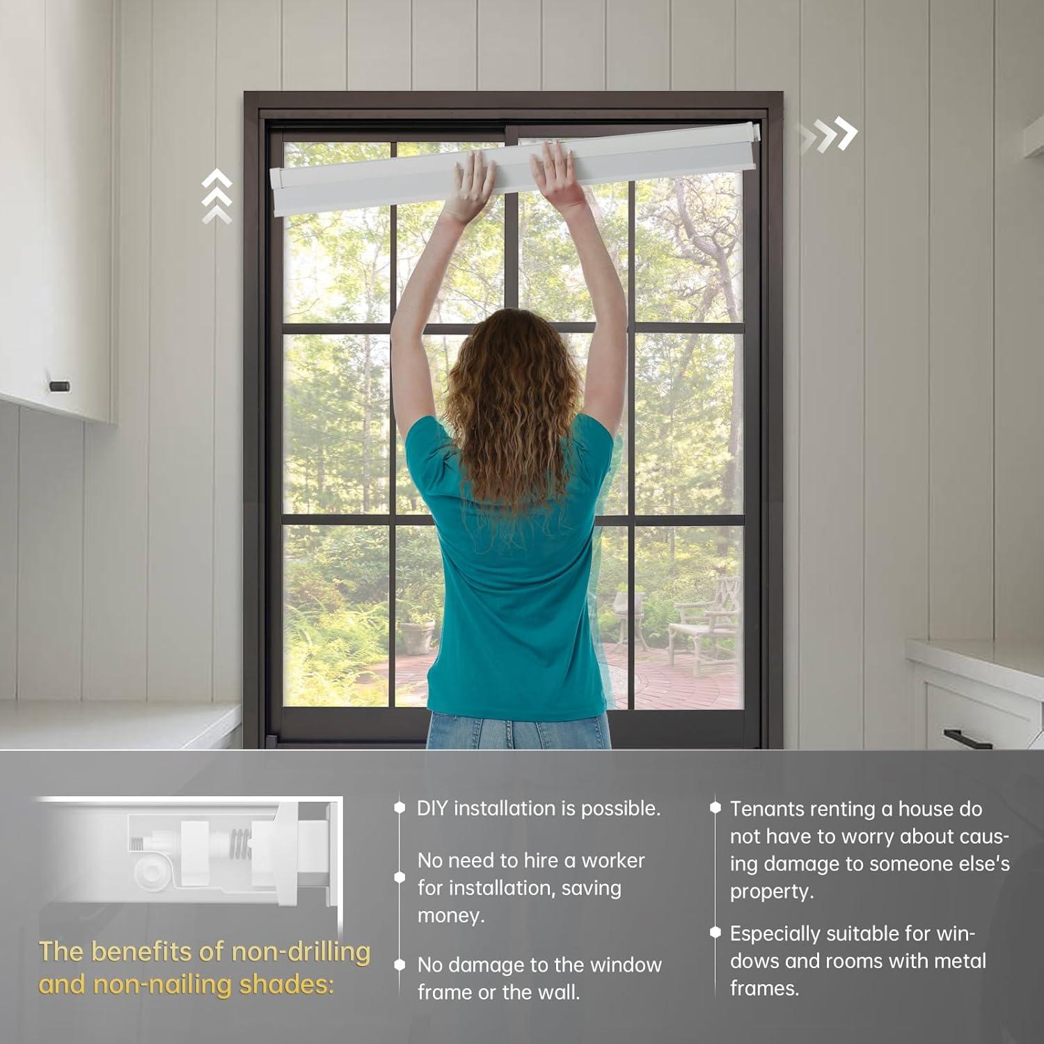 Cortinas Celulares Motorizadas CINONEKO 58x162 cm Opacas