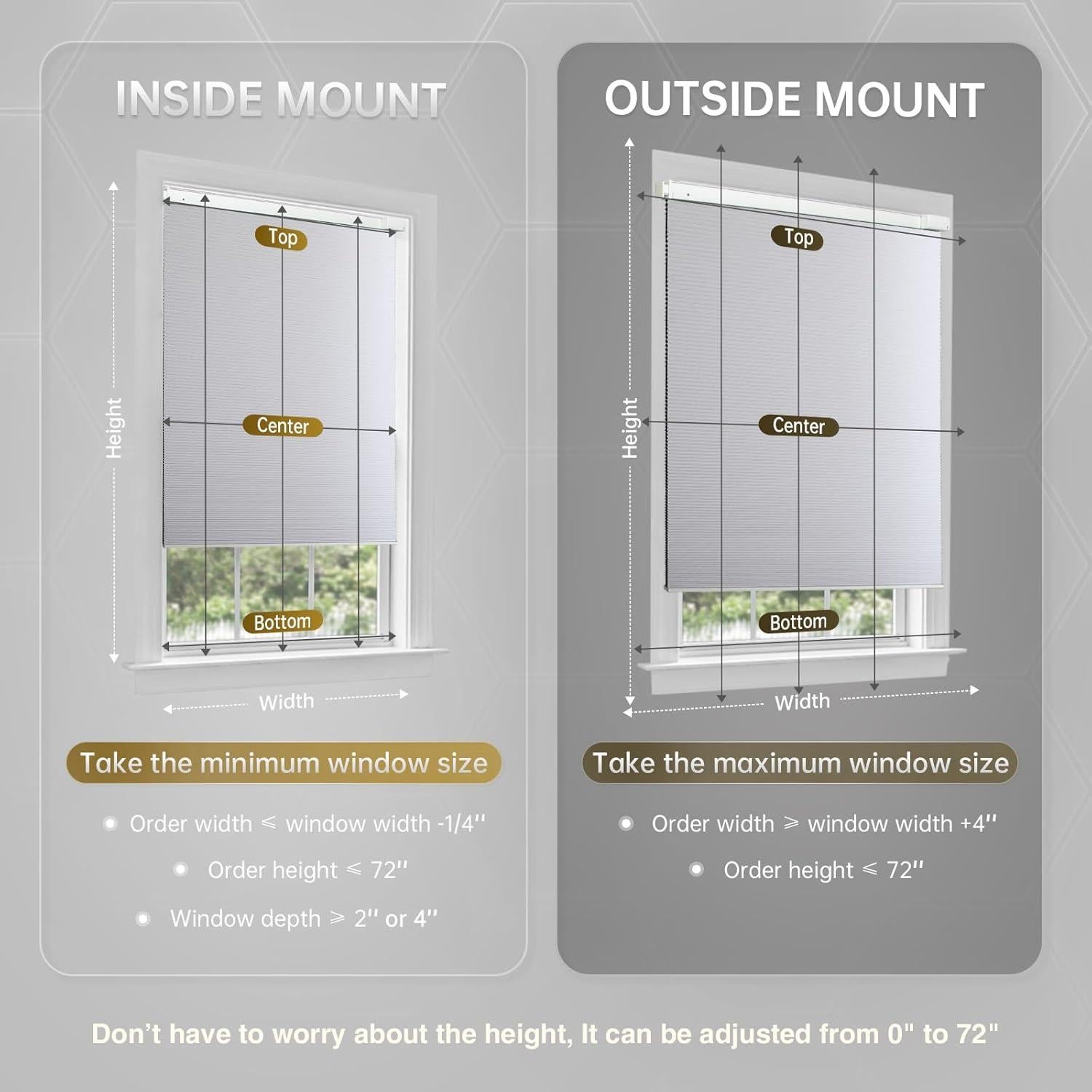 Cortinas Celulares Motorizadas CINONEKO 58x162 cm Opacas