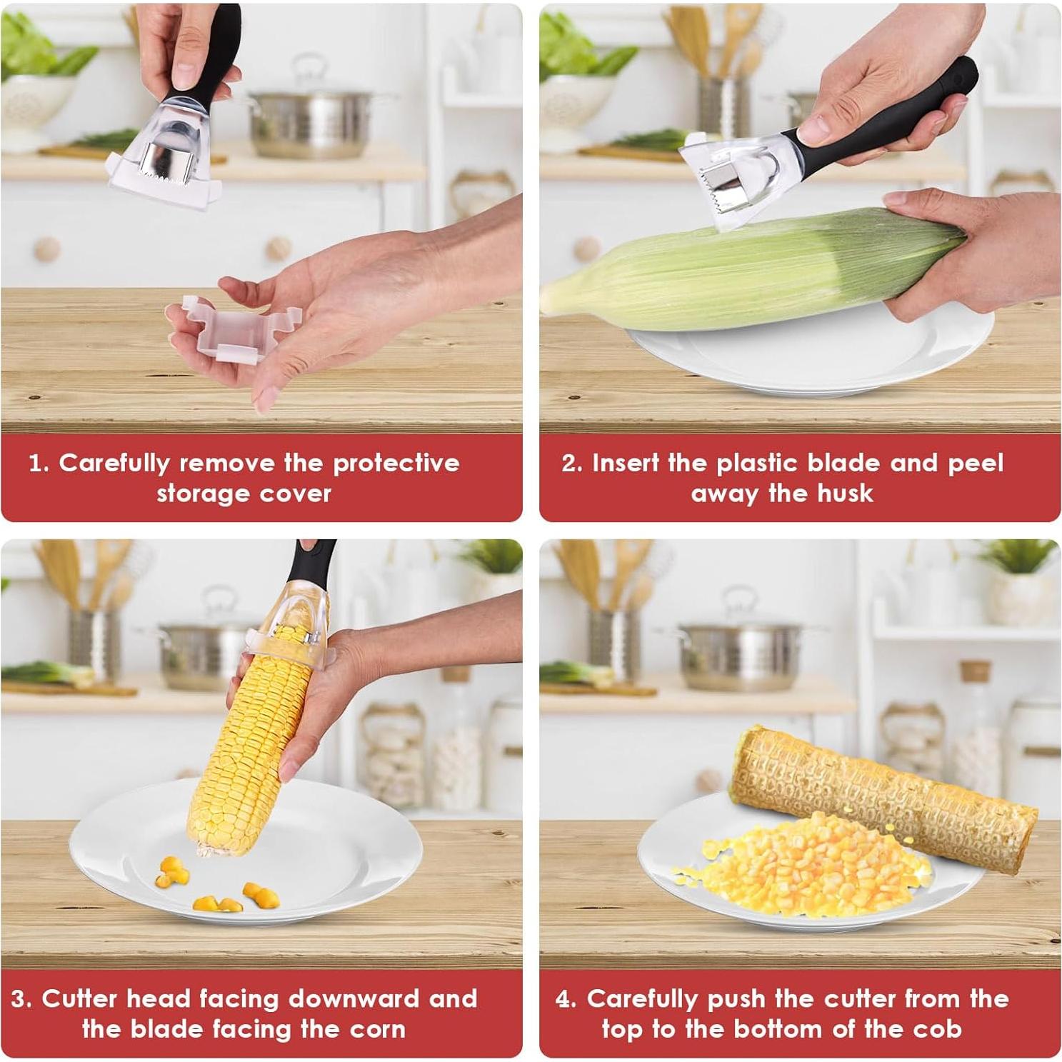 Pelador de Maíz Mttobo 1114 con Mango Ergonómico y Acero Inoxidable