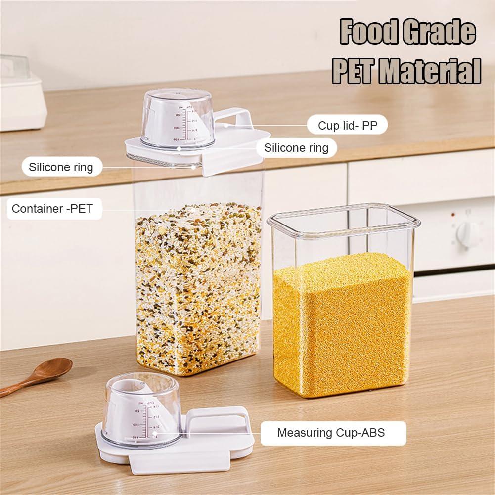 Contenedores de Almacenamiento de Cereal Triflice 1.1L 2 Pcs