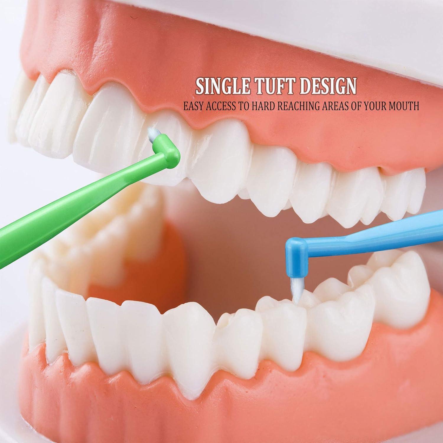 Cepillo Ortodóntico Doble Extremo HRASY 4 Piezas Colores