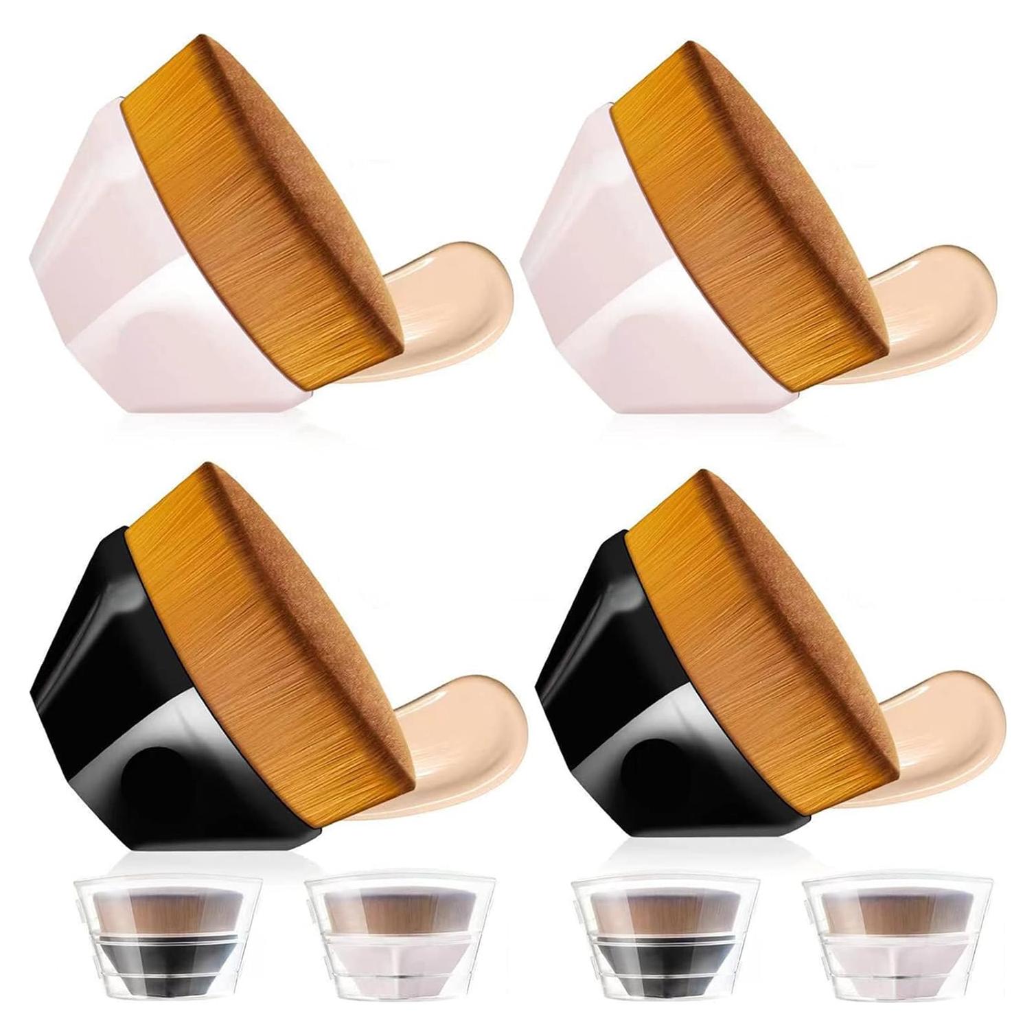 Paquete de 4 Pinceles de Maquillaje XKFLAUHM para Base