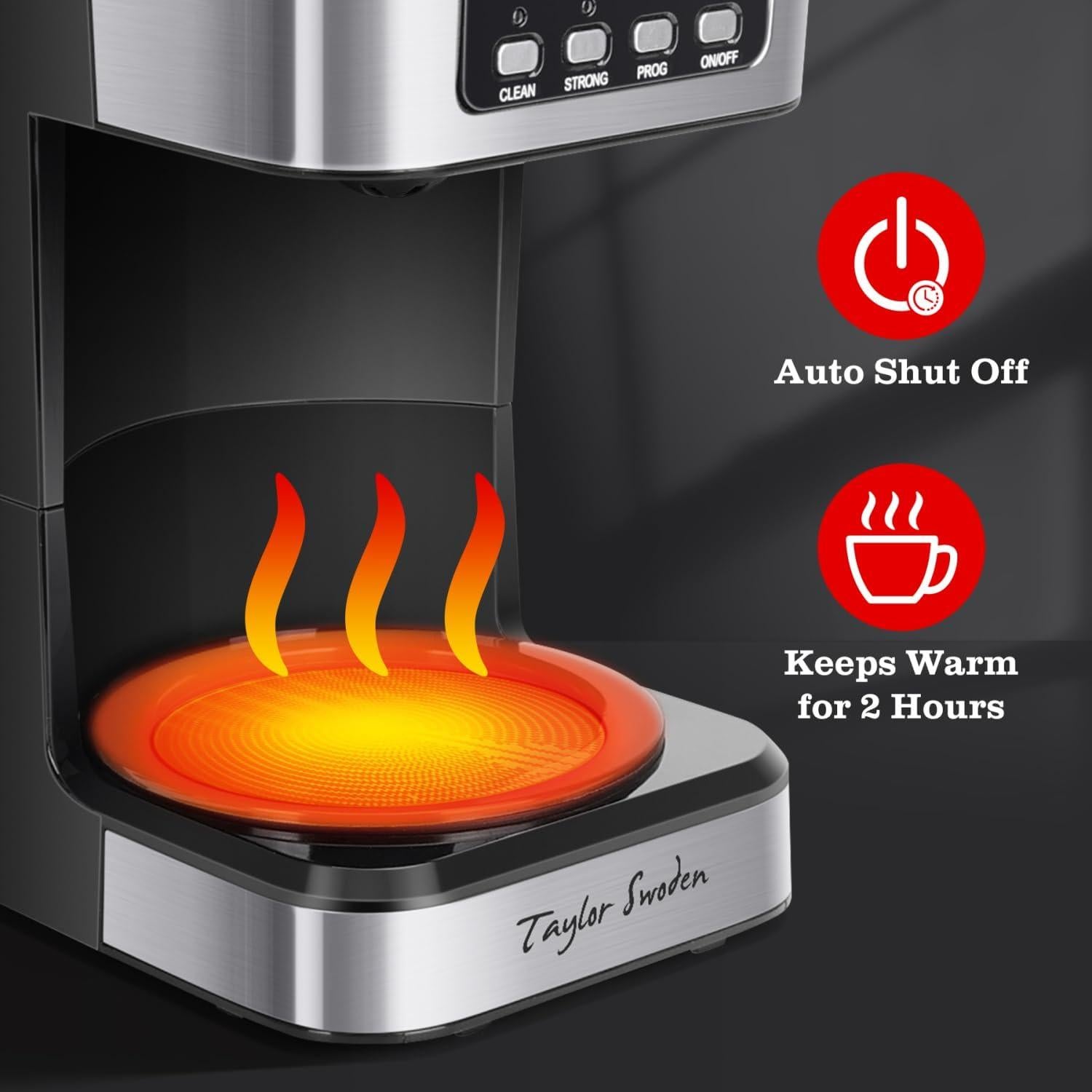 Cafetera Programable Taylor Swoden 12 Tazas Automática