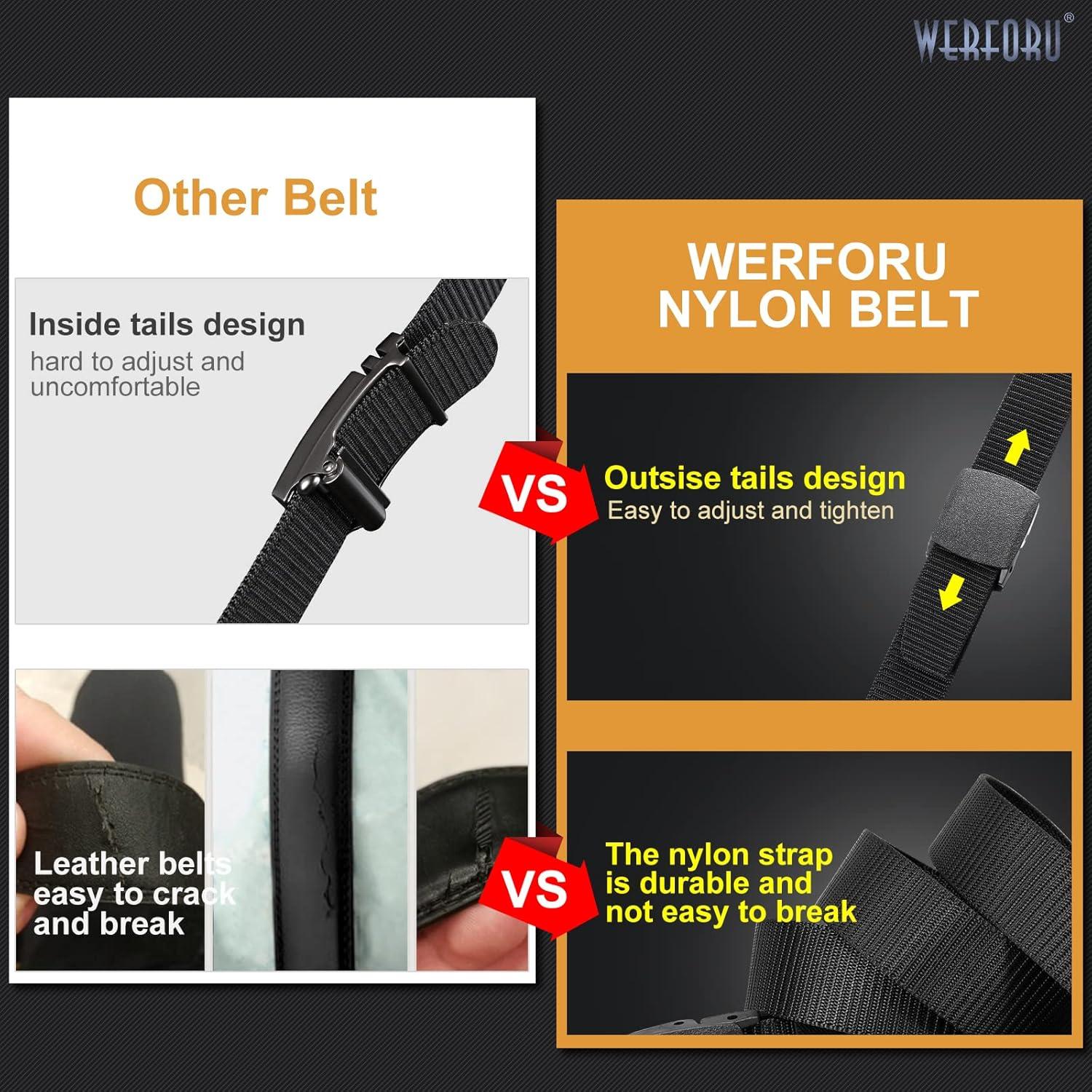 Cinturón de Nylon WERFORU Táctico Militar Ajustable 3,81 cm