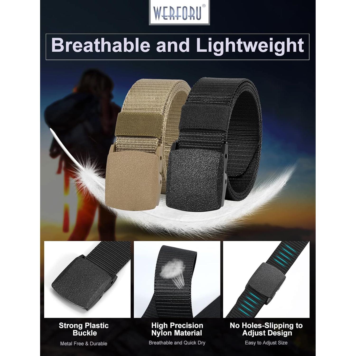 Cinturón de Nylon WERFORU Táctico Militar Ajustable 3,81 cm