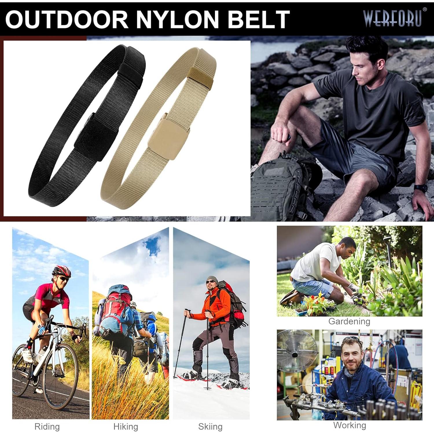 Cinturón de Nylon WERFORU Táctico Militar Ajustable 3,81 cm