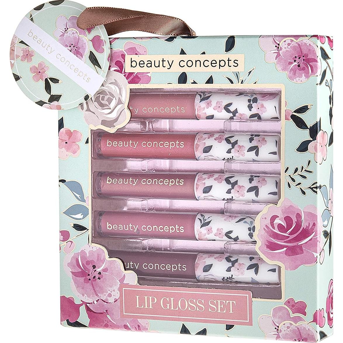 Set de Brillo Labial Beauty Concepts - 5 Colores Hidratantes