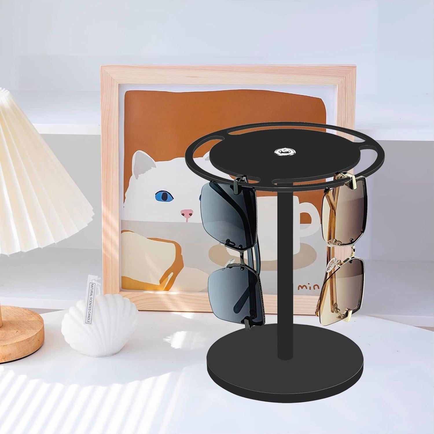 Soporte para Gafas de Sol Bigfety Acrílico Negro 360°