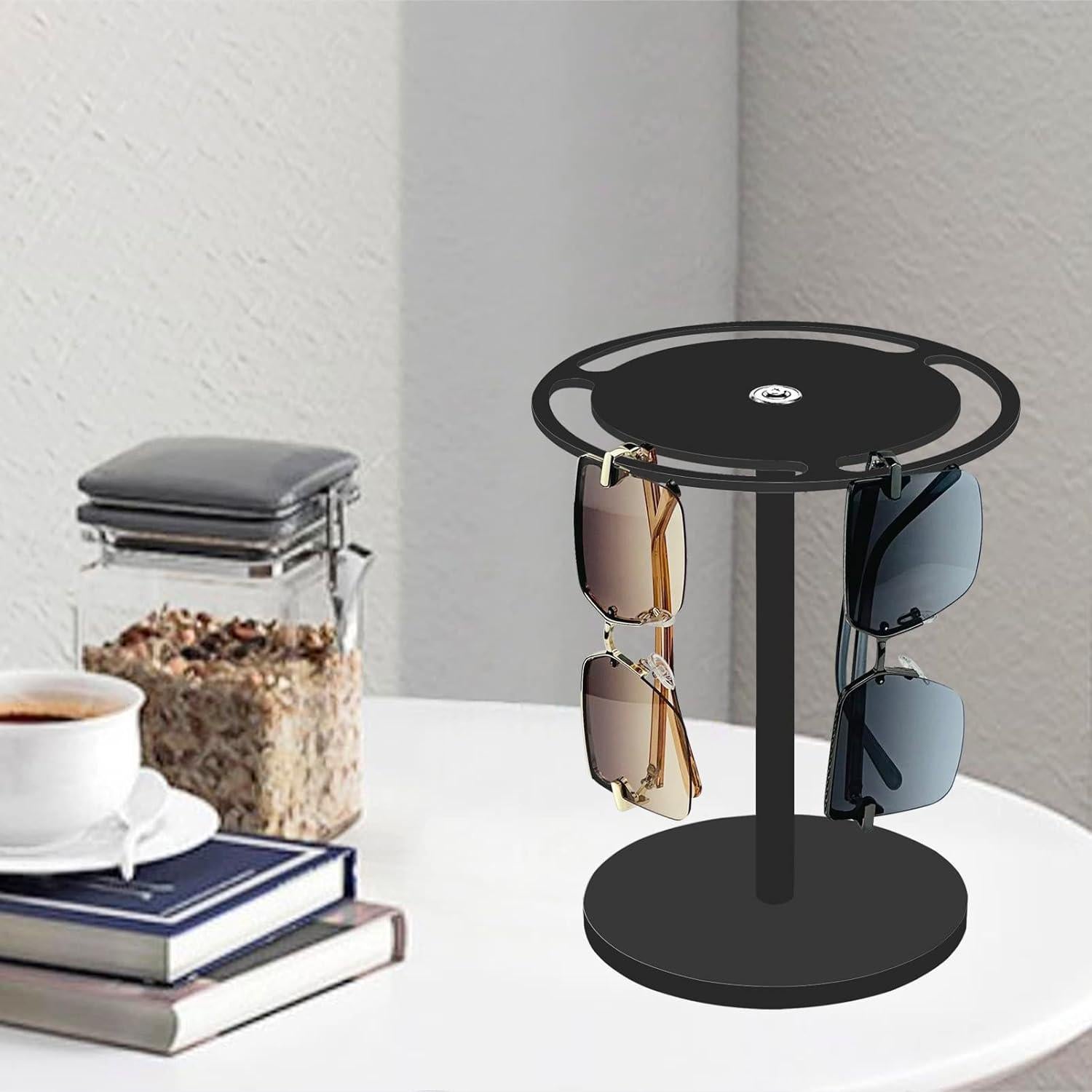 Soporte para Gafas de Sol Bigfety Acrílico Negro 360°