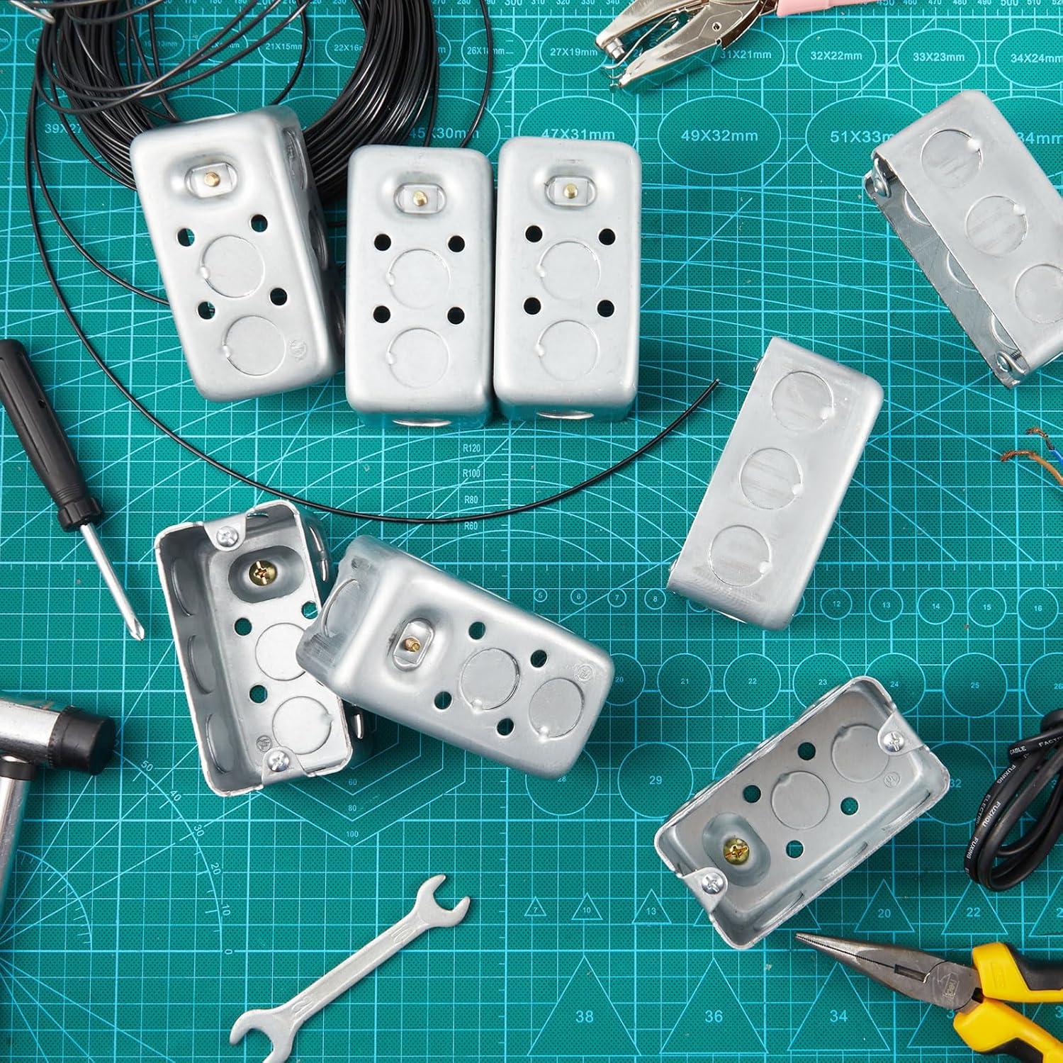 8 Cajas Eléctricas Metálicas Copkim 4x5x4.76 cm Acero Galvanizado