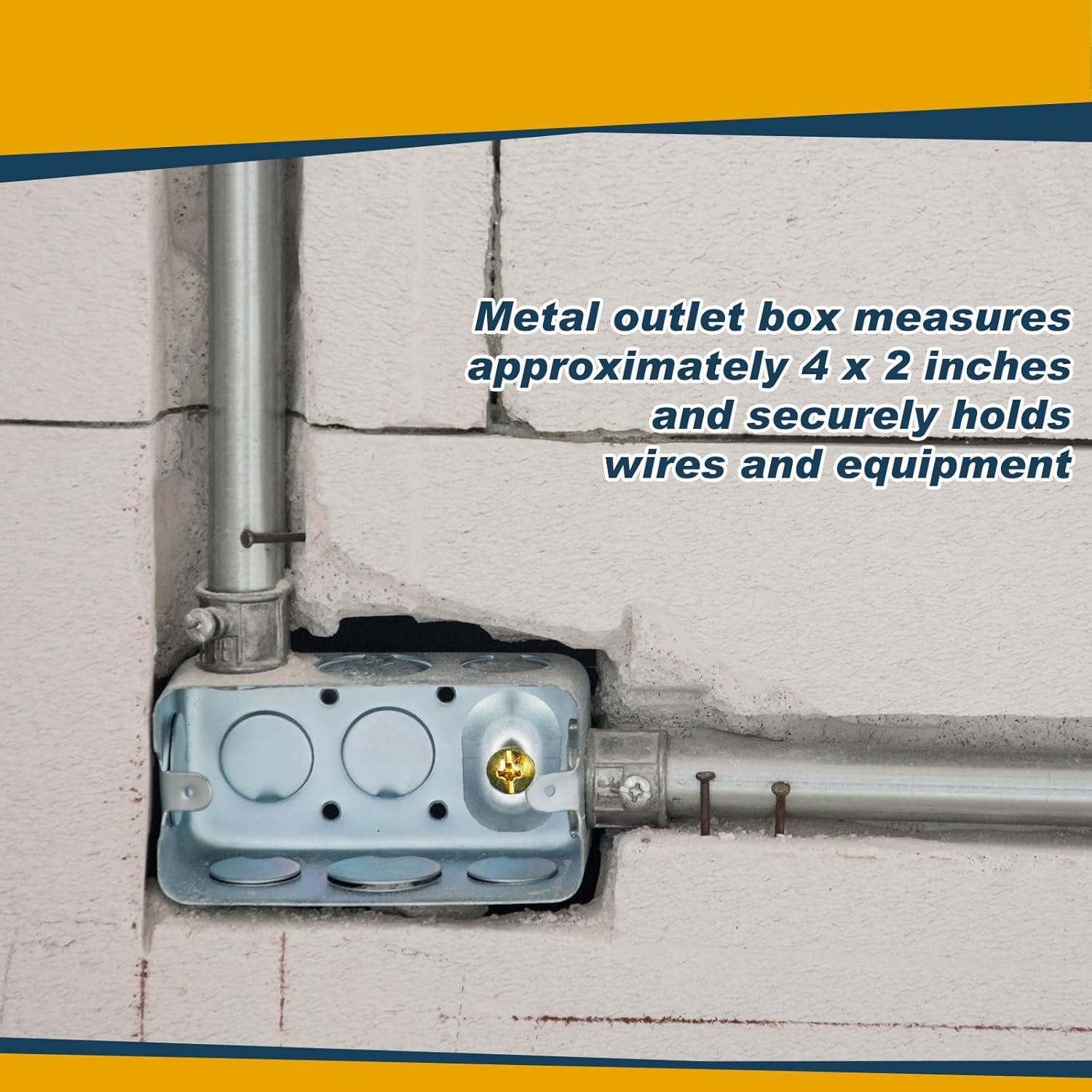 8 Cajas Eléctricas Metálicas Copkim 4x5x4.76 cm Acero Galvanizado