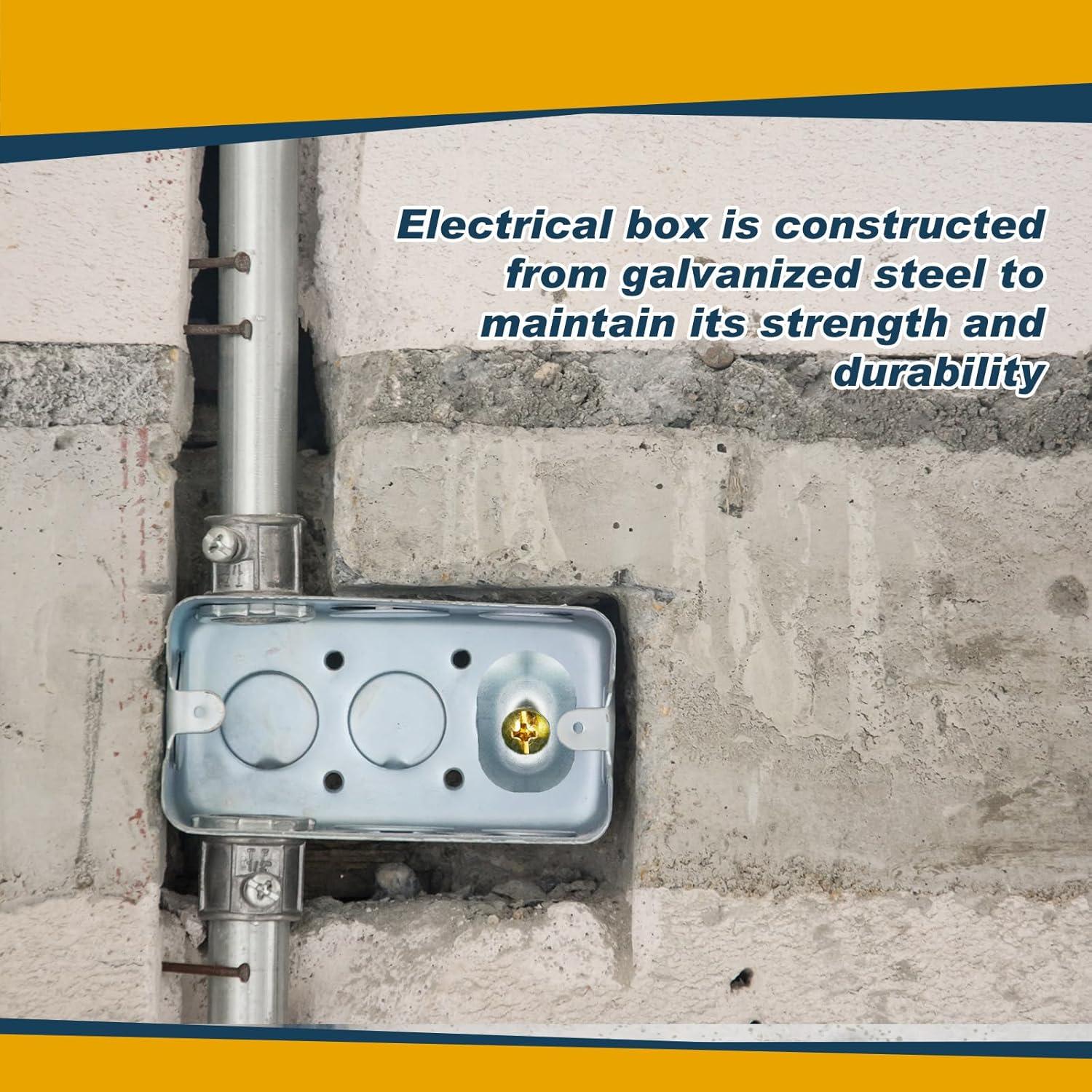 8 Cajas Eléctricas Metálicas Copkim 4x5x4.76 cm Acero Galvanizado