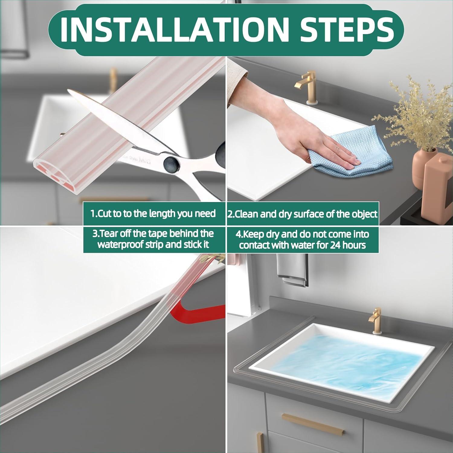 Dique de Agua para Ducha Vannesse 99.06 cm Silicona Flexible