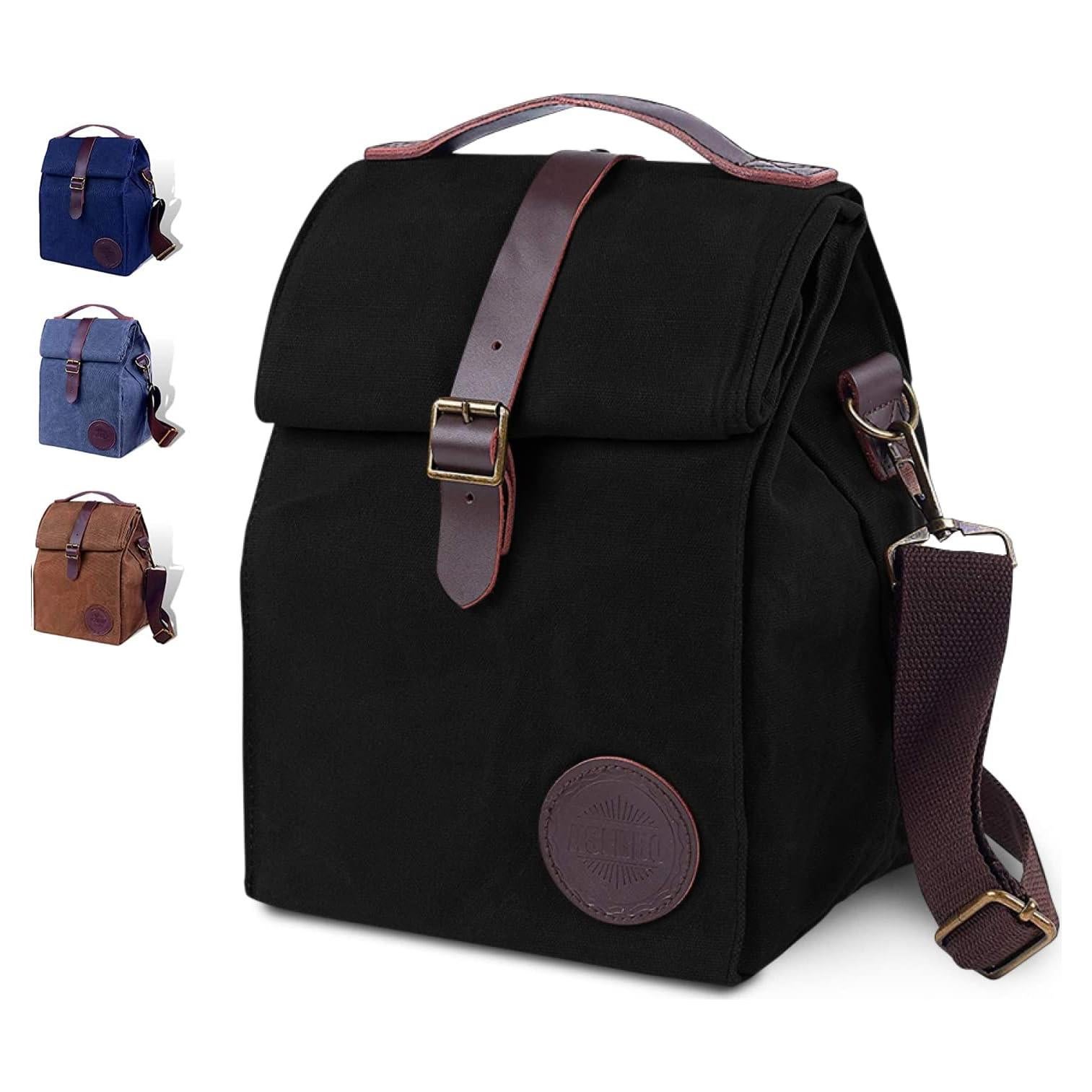 Bolsa de Almuerzo Aislada ASEBBO Negra 10L Reutilizable