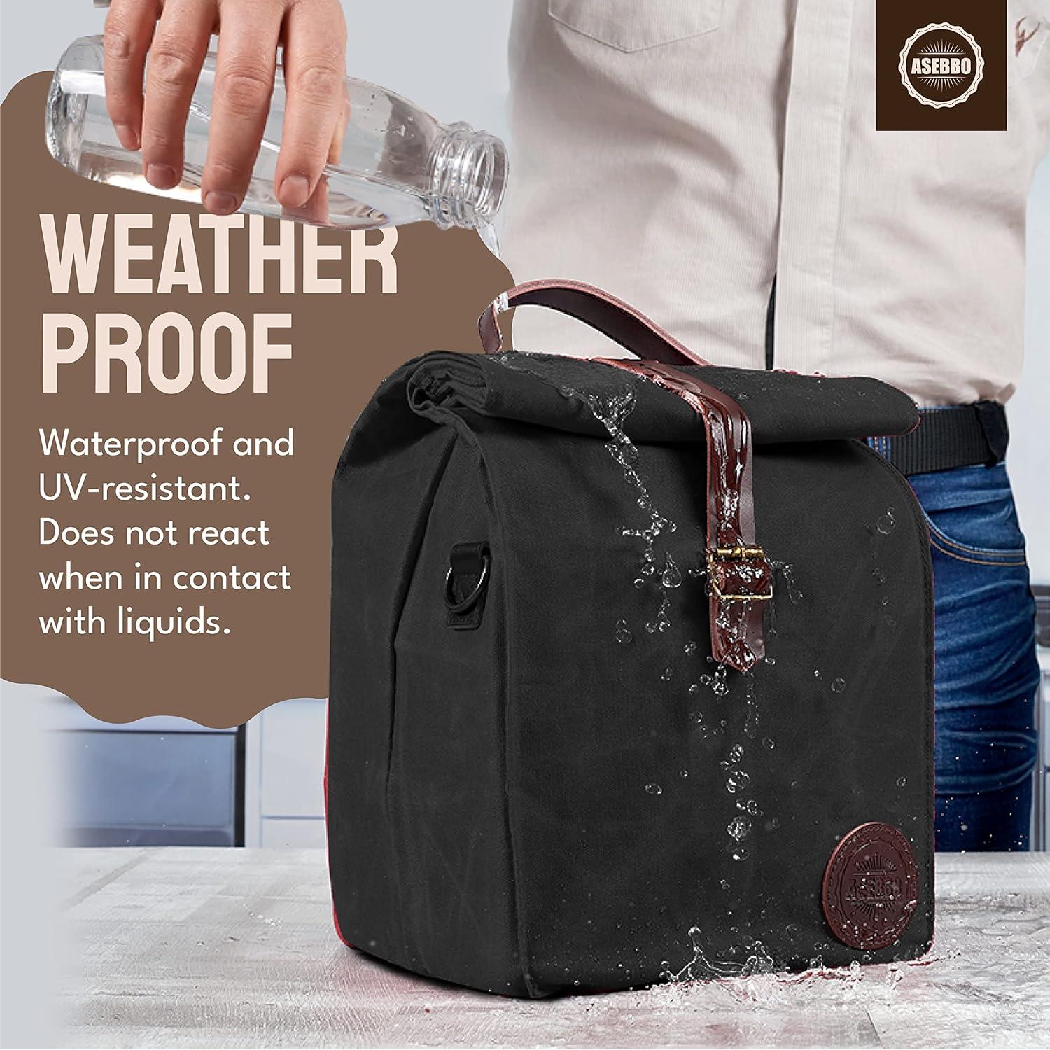 Bolsa de Almuerzo Aislada ASEBBO Negra 10L Reutilizable