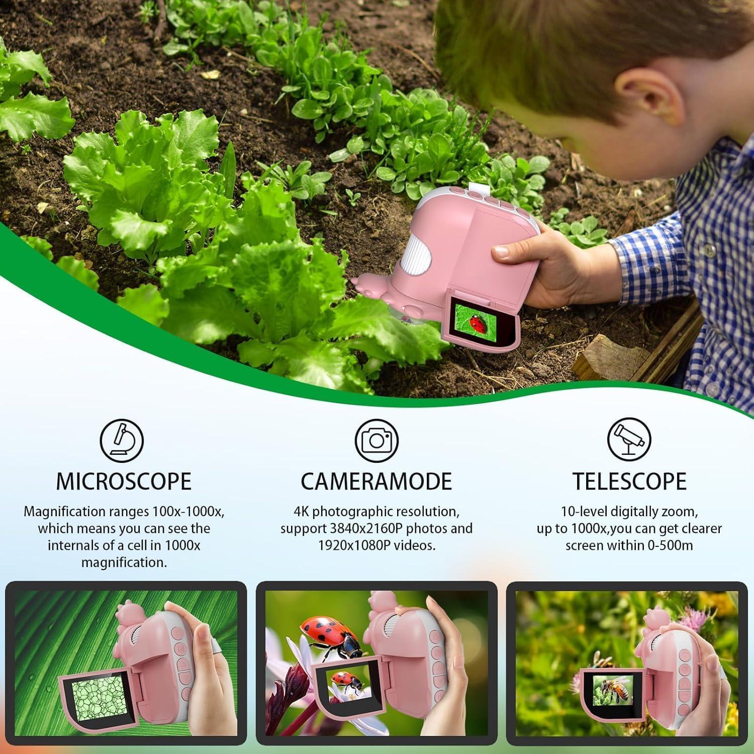 Microscopio Portátil WINWEND 1000X para Niños con LED