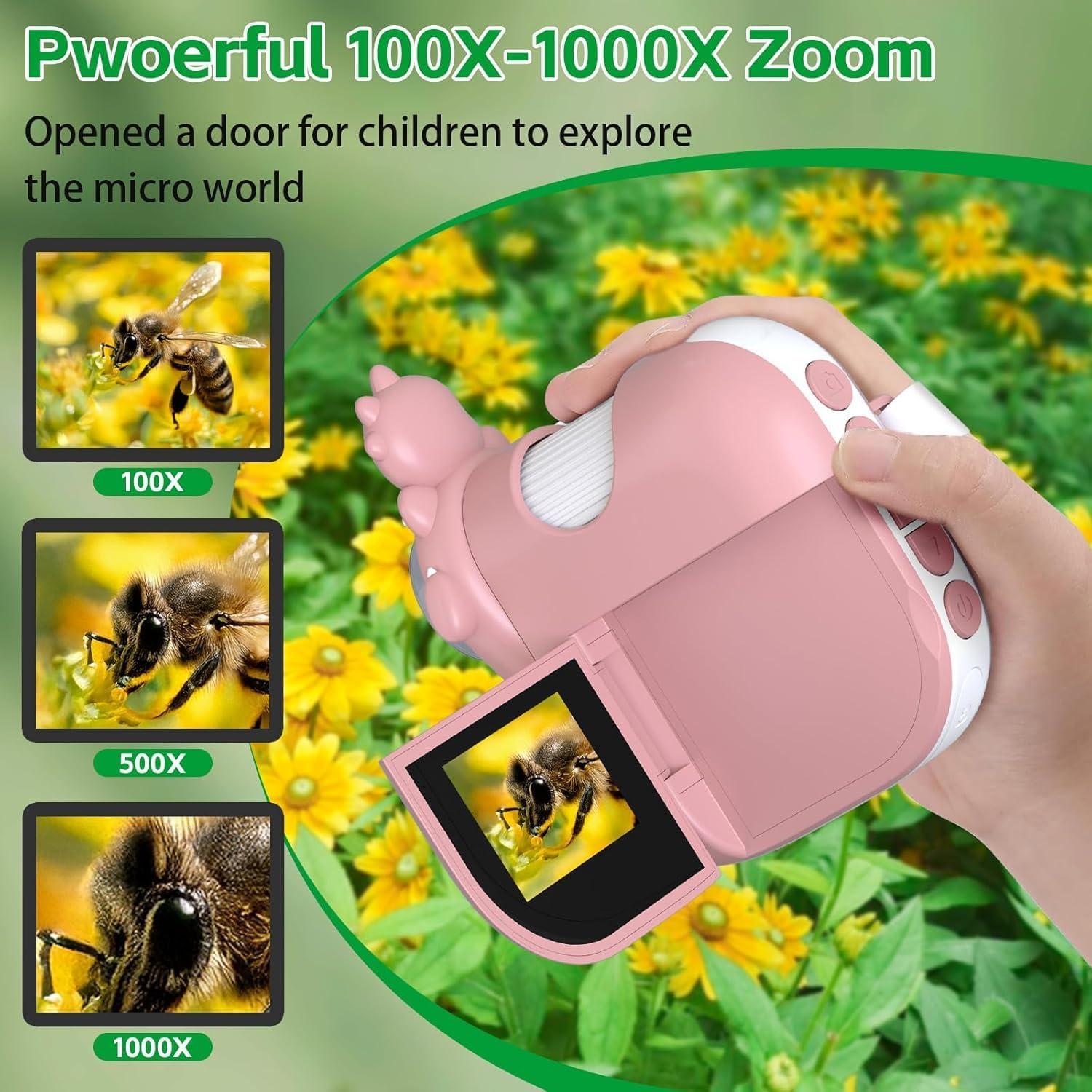 Microscopio Portátil WINWEND 1000X para Niños con LED